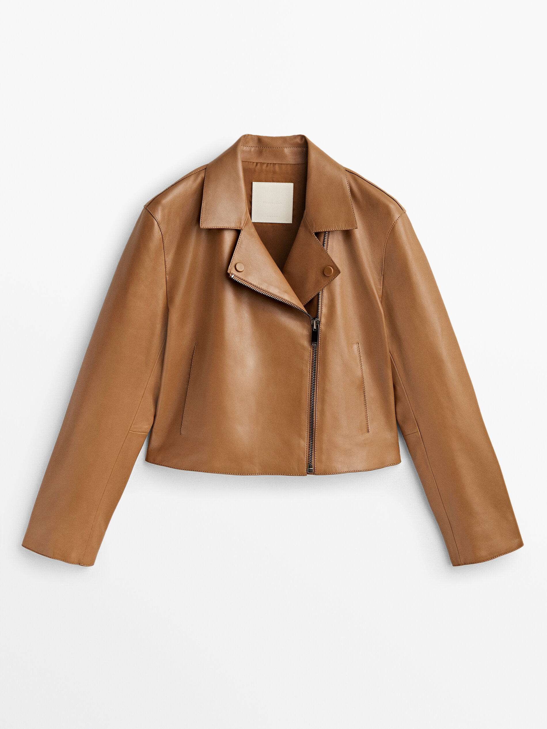 Chaqueta biker piel napa cantos lujados - CUERO