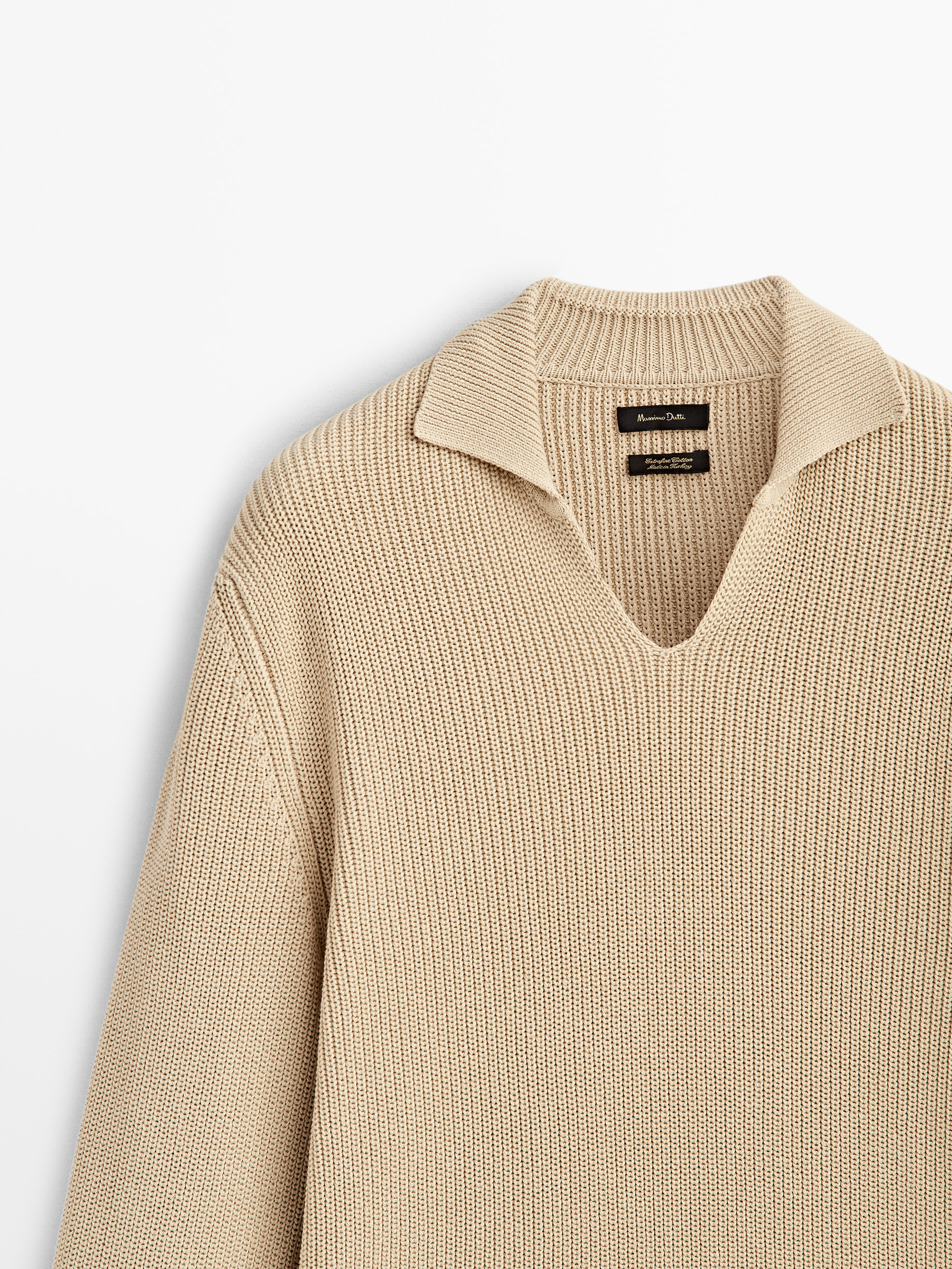 Jersey cuello polo contraste puño - ARENA CLARO