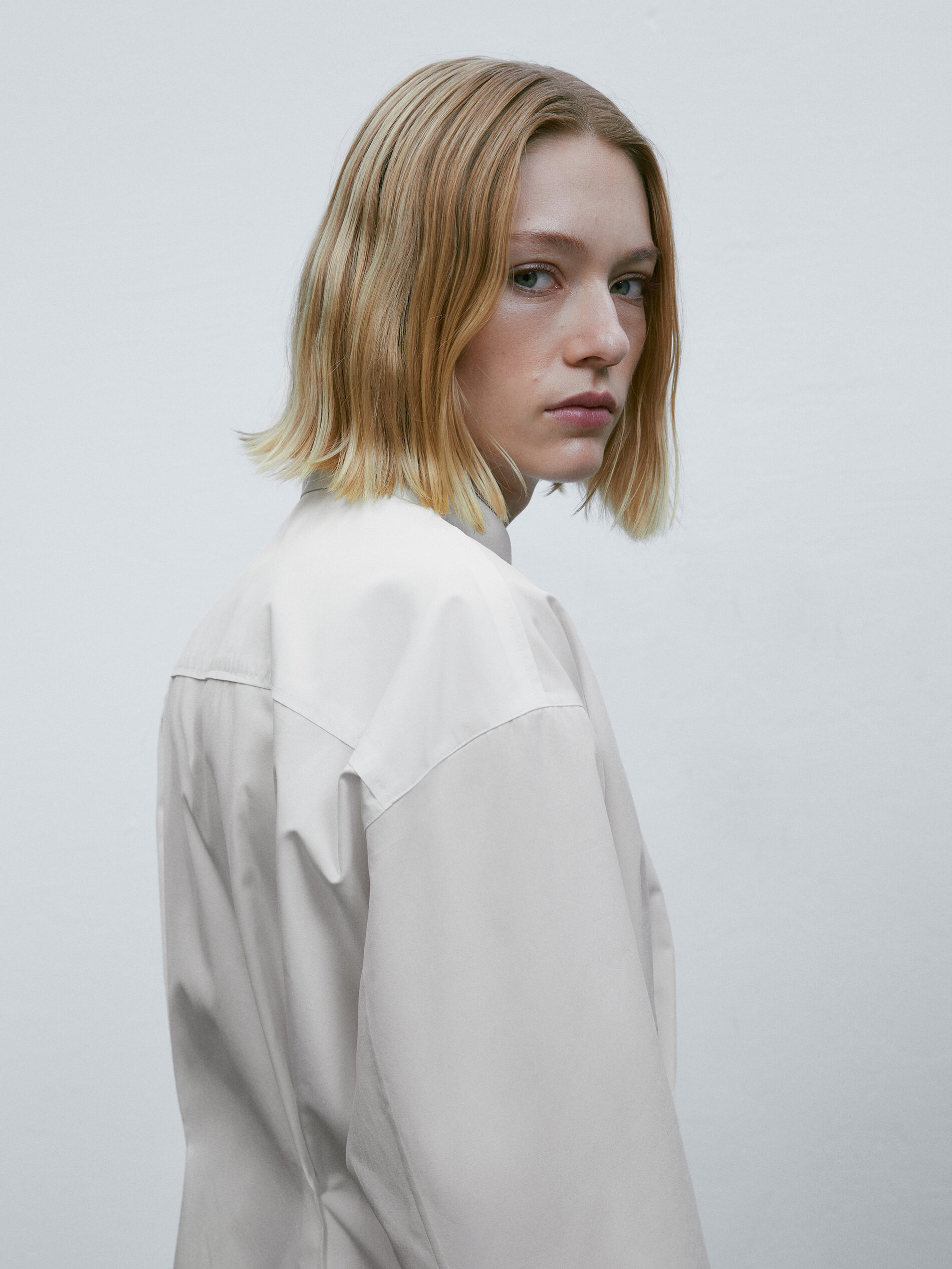 Camisa popelin pinzas - BLANCO