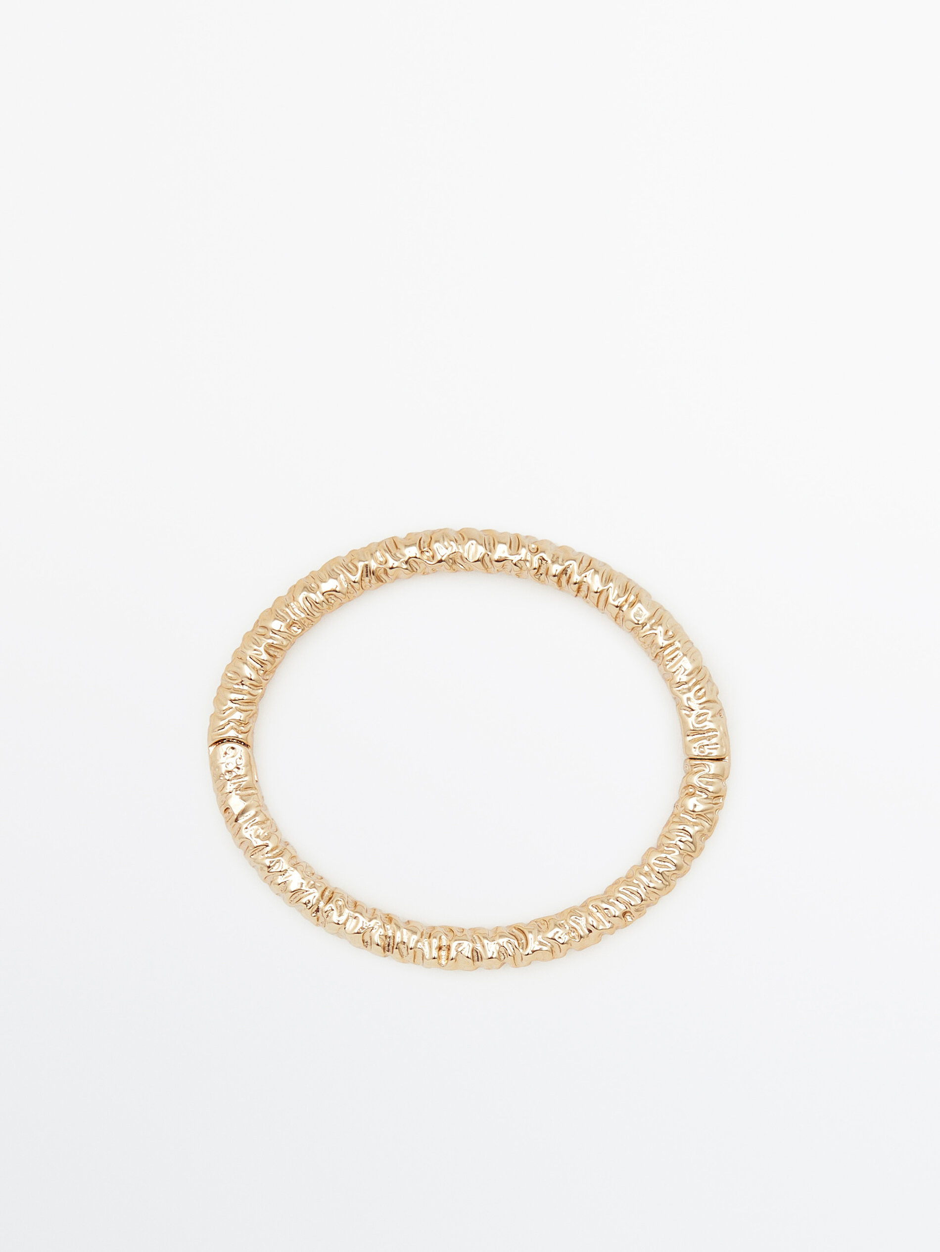 Brazalete textura baño oro - ORO