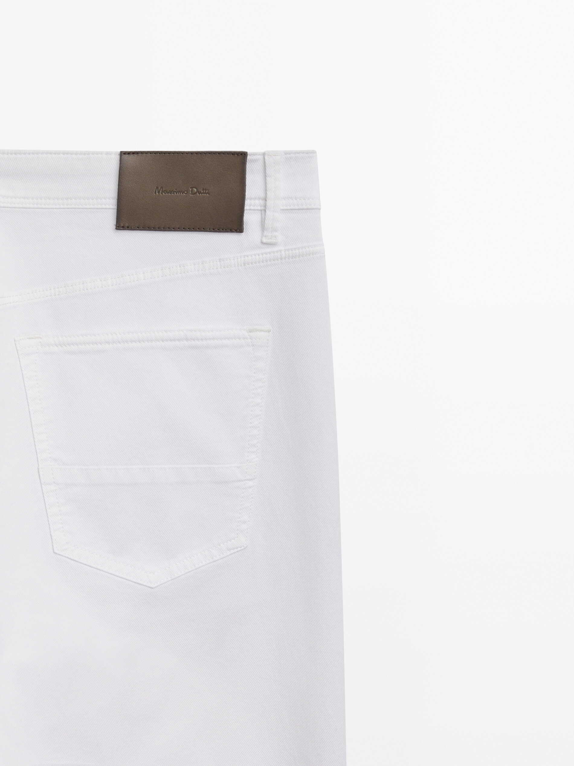Pantalón tejanero tricotina slim fit - BLANCO