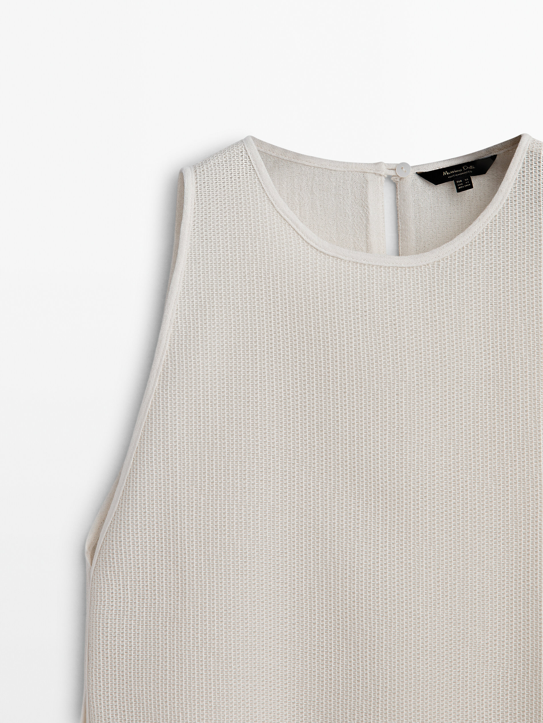 Top punto estructura aberturas laterales - BLANCO