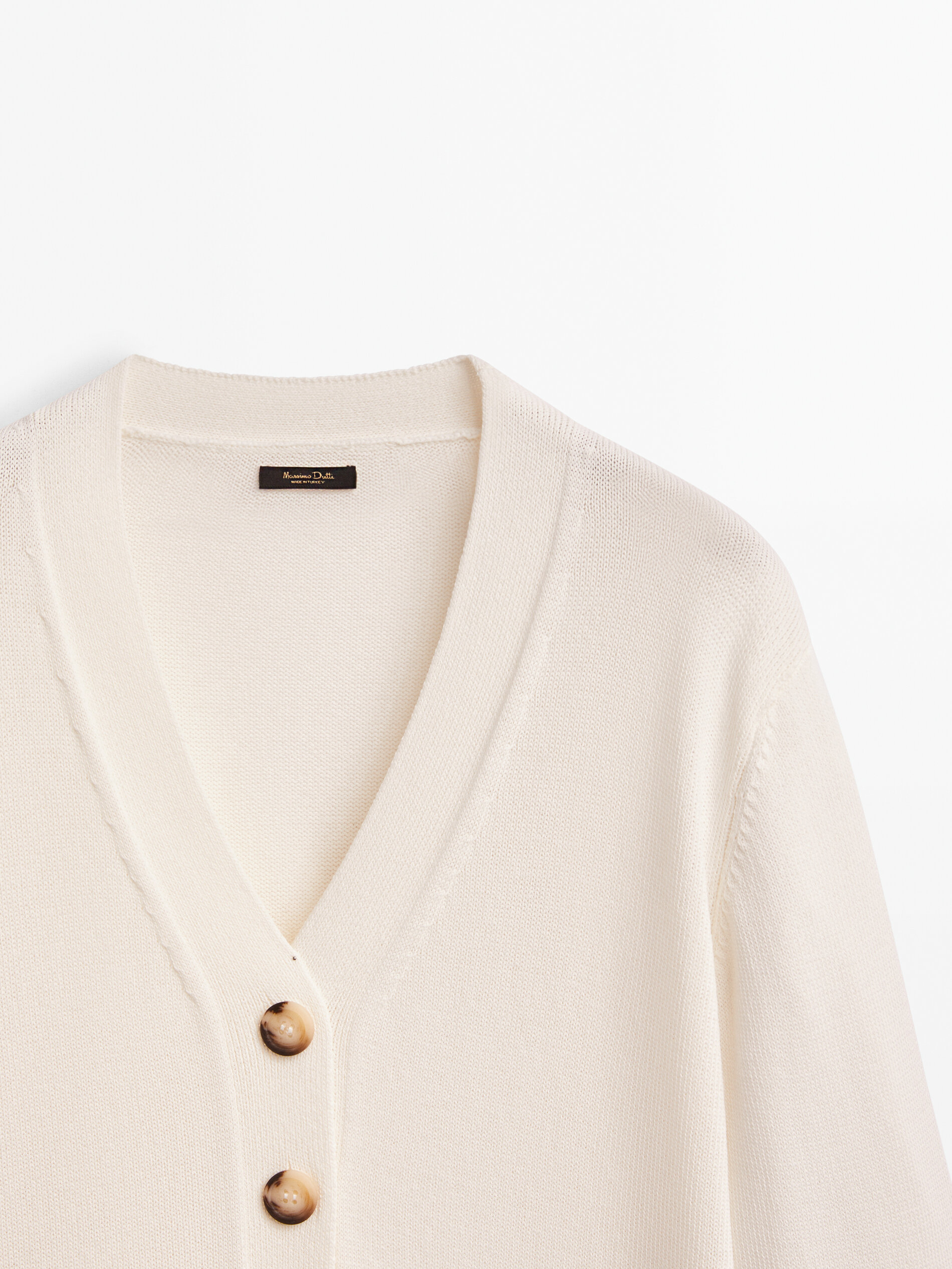 Cárdigan de punto botones - CRUDO