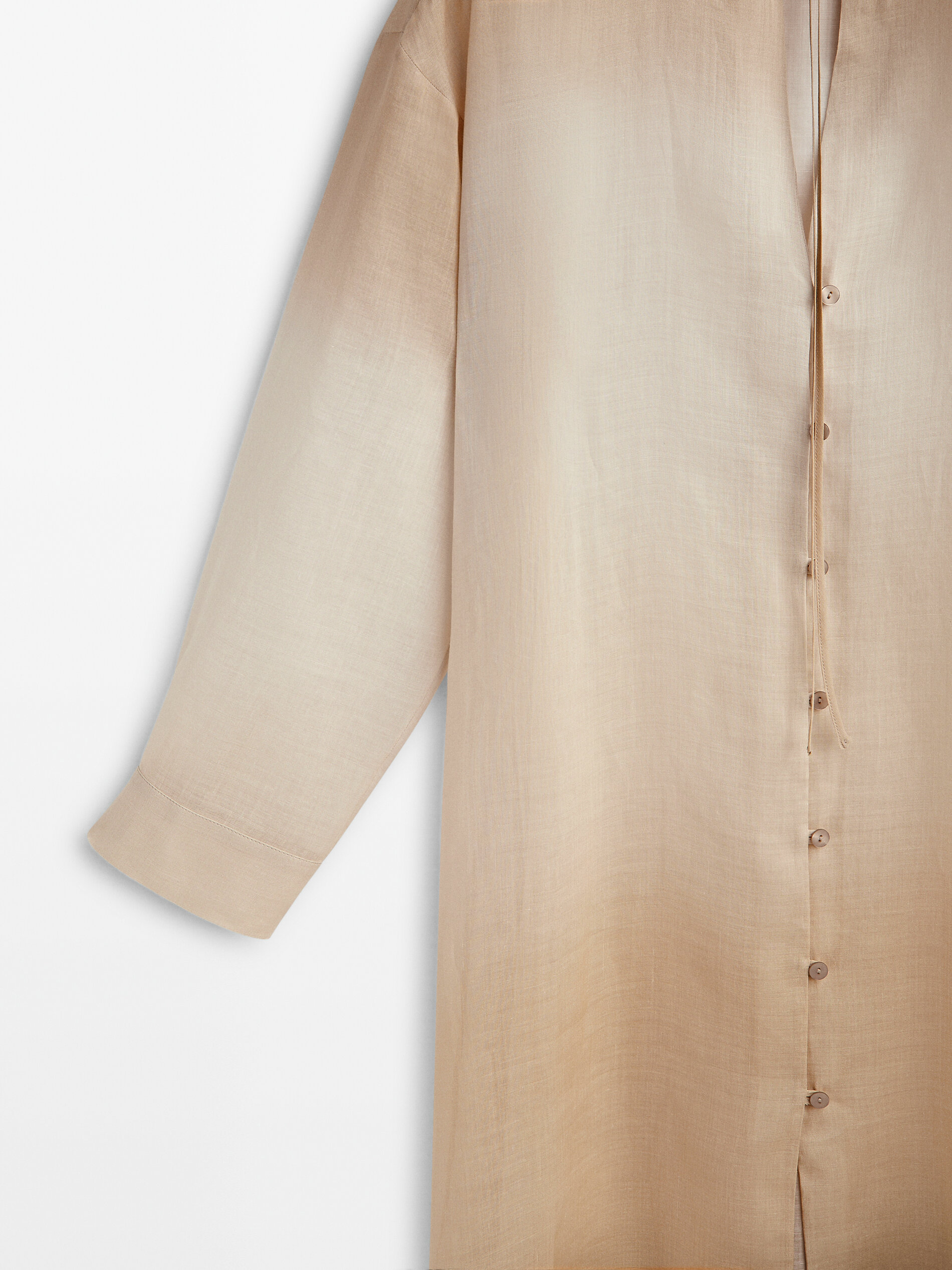 Vestido túnica ramio degradado - CRUDO