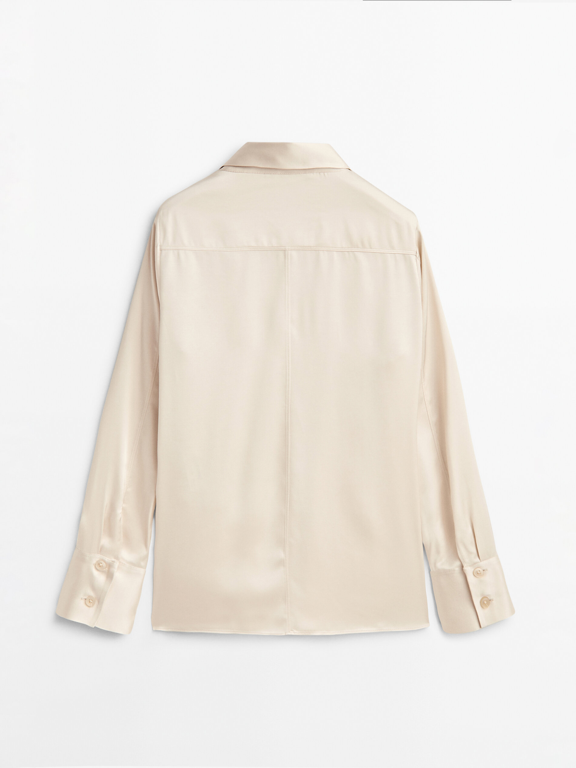 Camisa satinada aberturas - CHAMPÁN