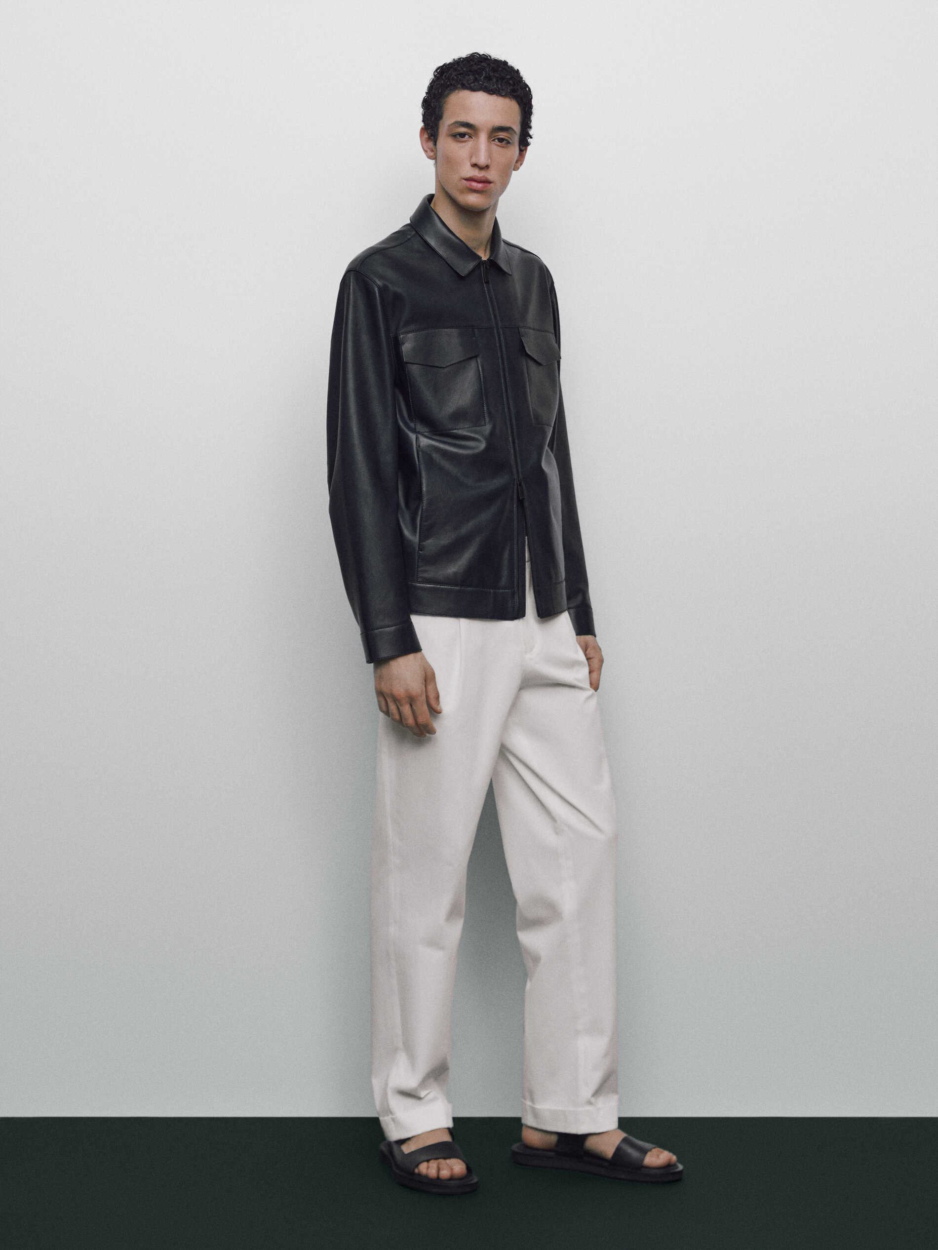 Chaqueta trucker piel napa Limited edition - AZUL OSCURO