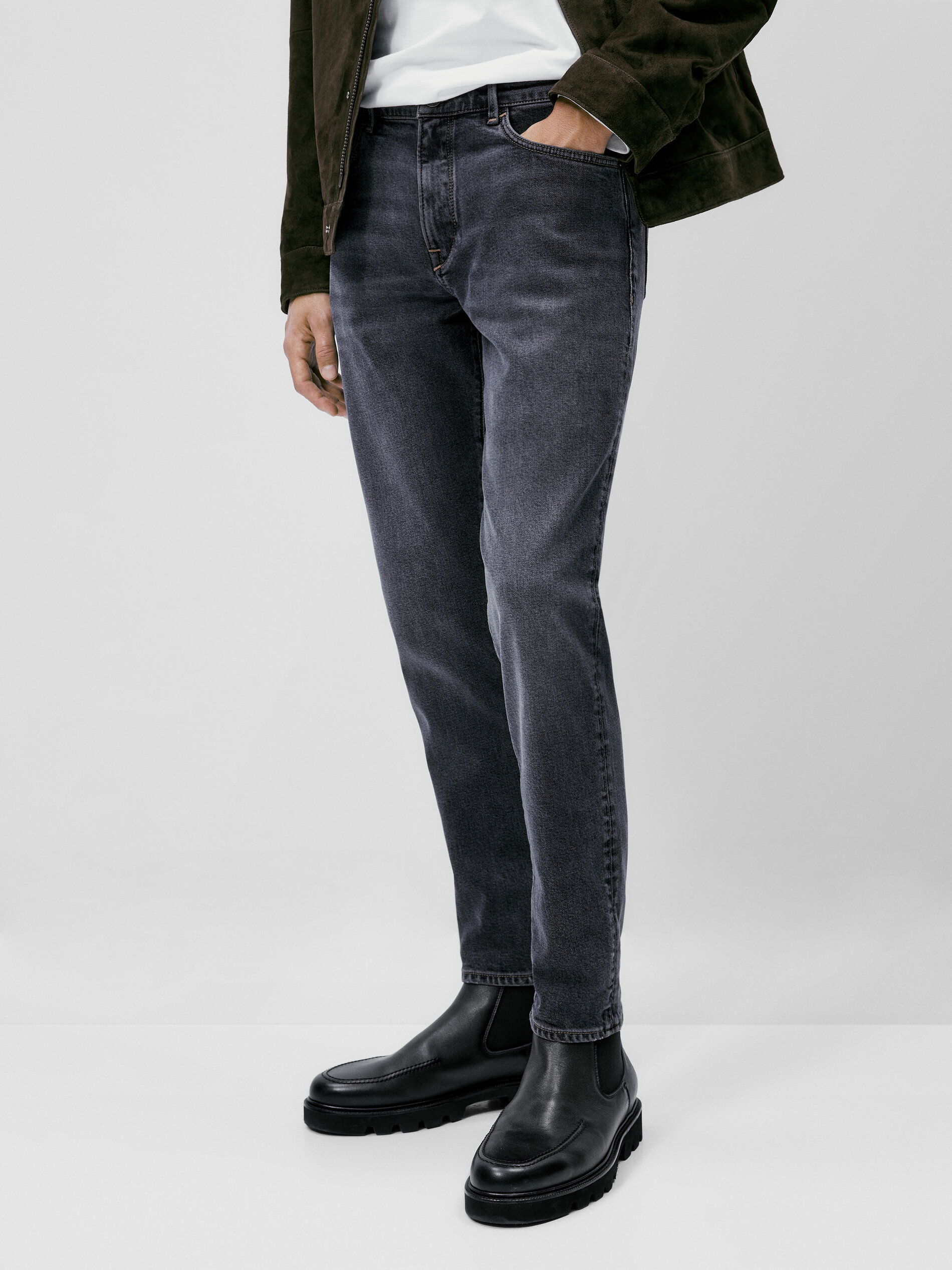 Pantalón vaquero tapered fit - INDIGO