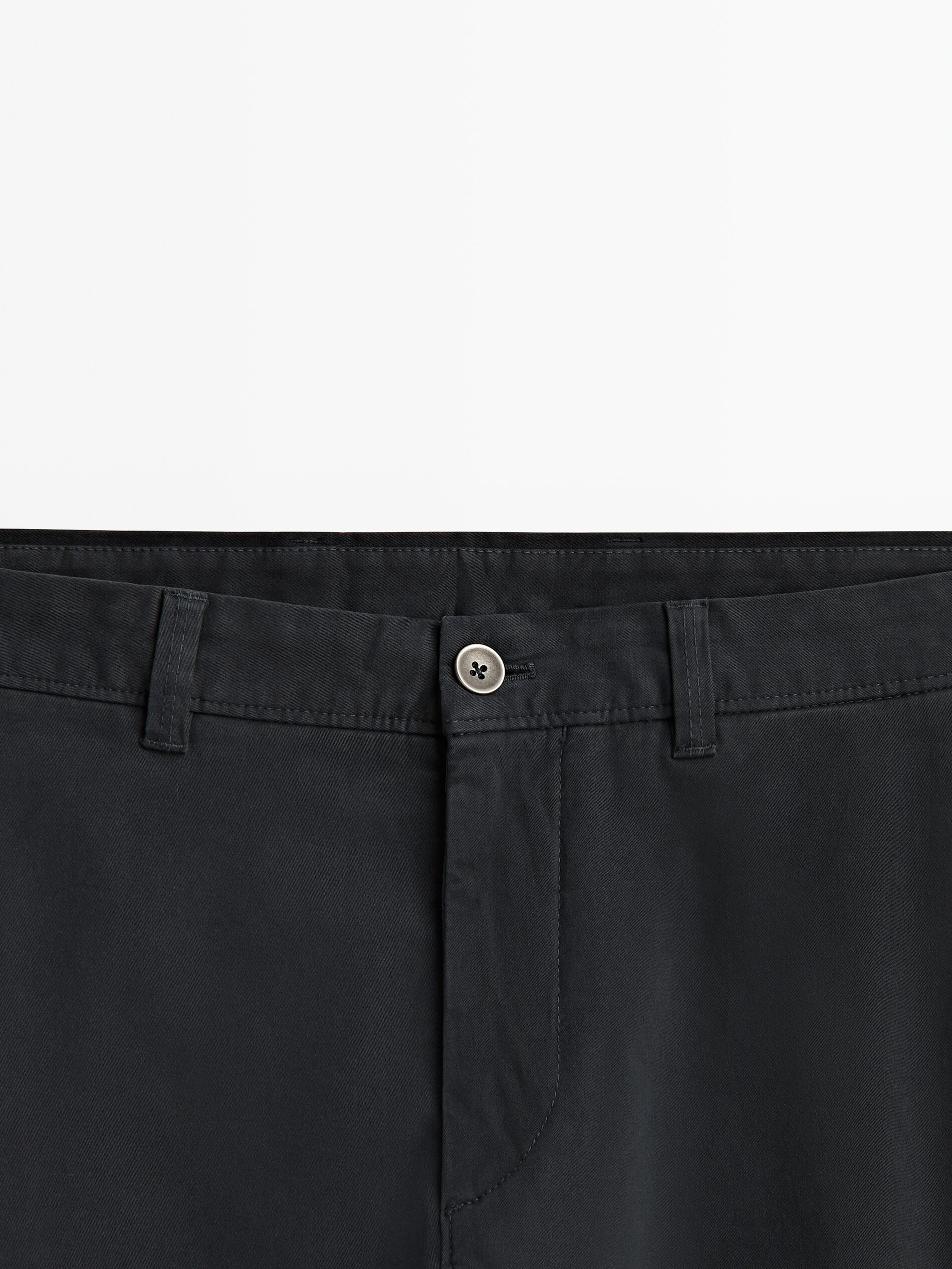 Pantalón chino mezcla algodón tapered fit - AZUL MARINO