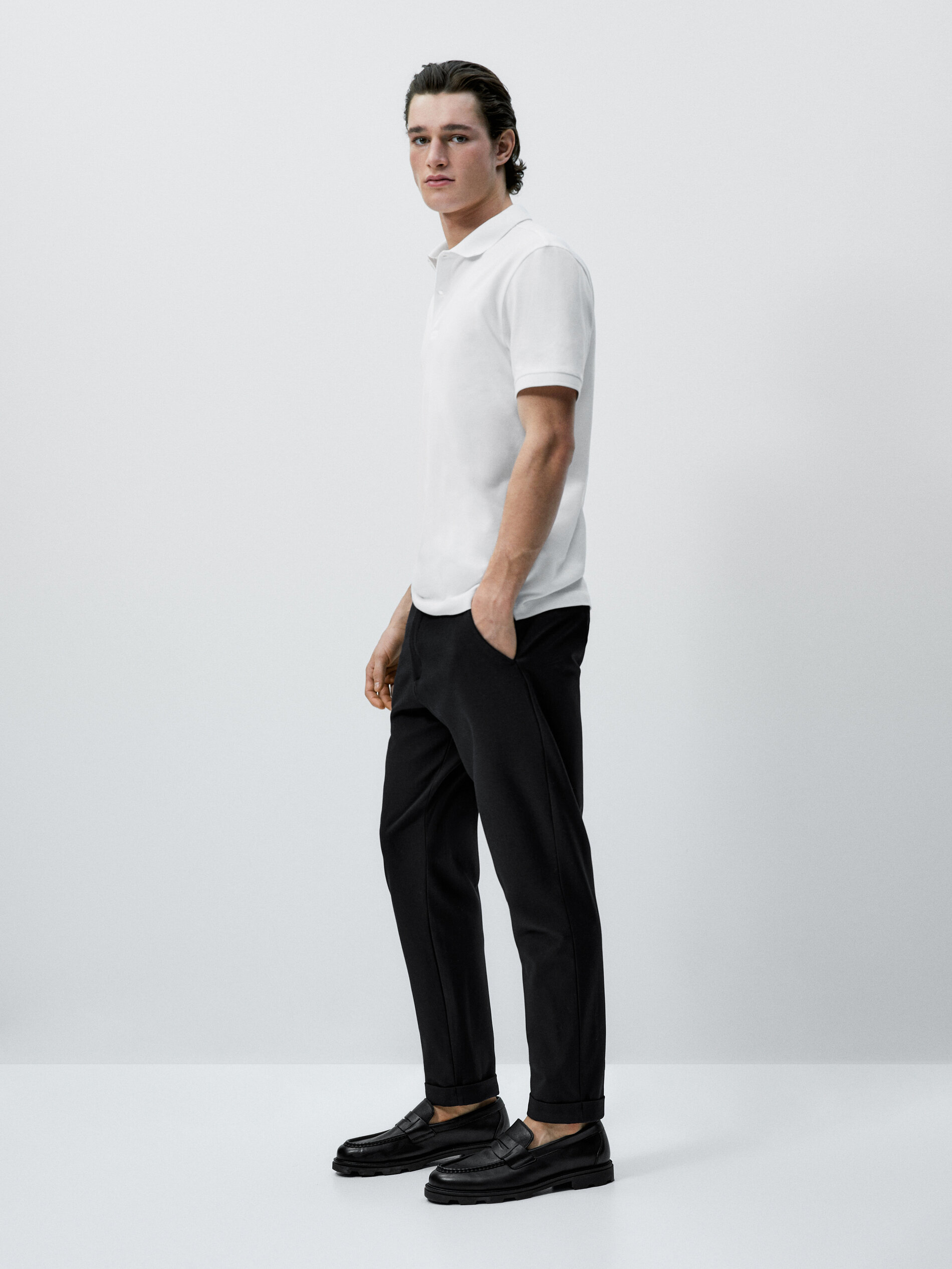 Polo piqué 100% algodón - BLANCO