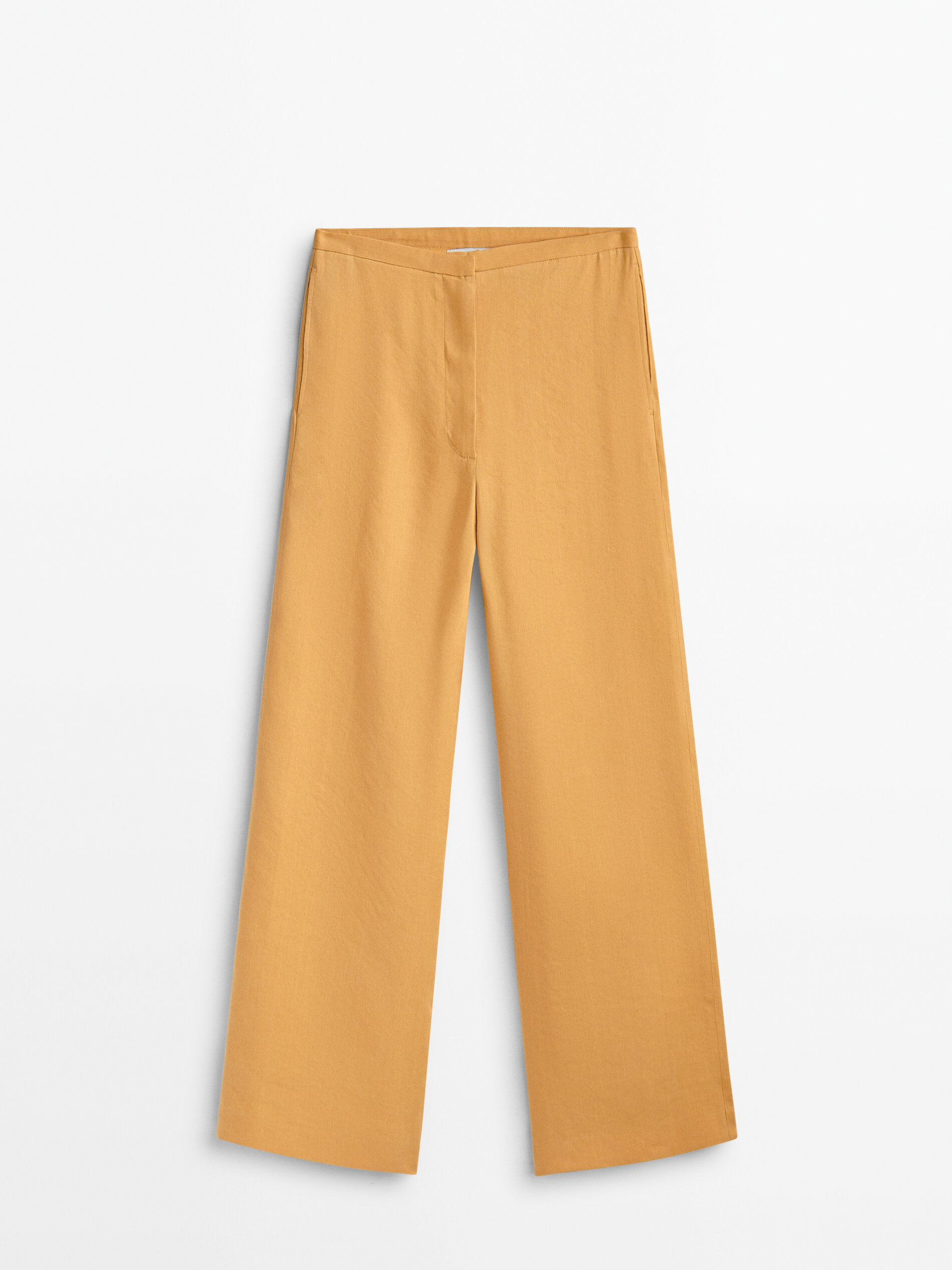 Pantalón traje cropped - AMARILLO MOSTAZA