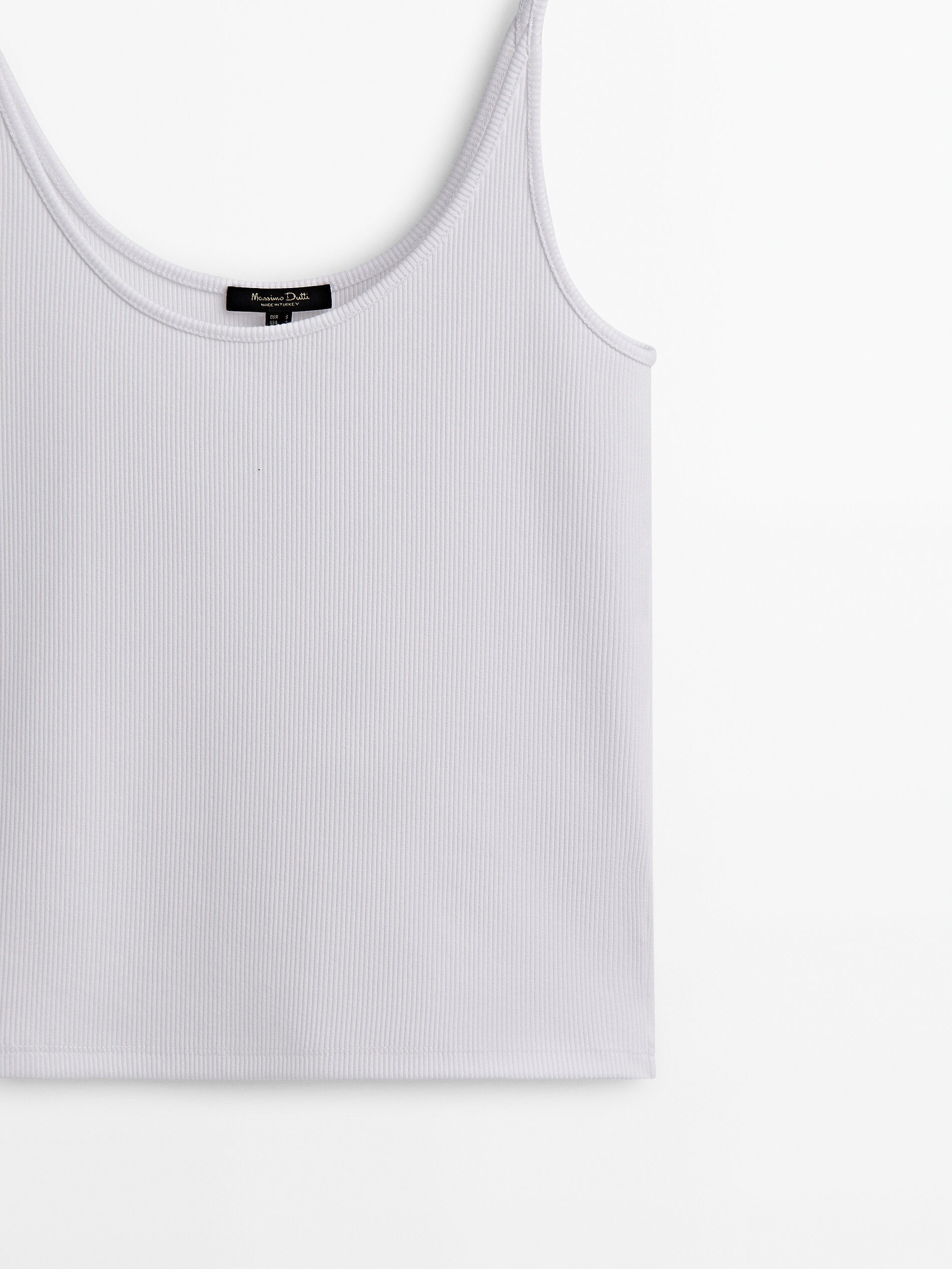 Top canalé tirantes finos - CRUDO