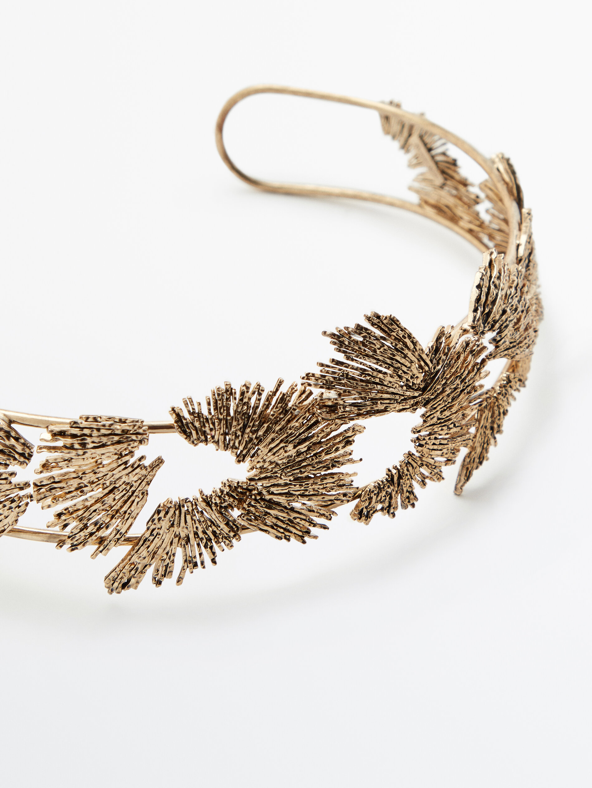 Collar choker textura especial baño oro - ORO