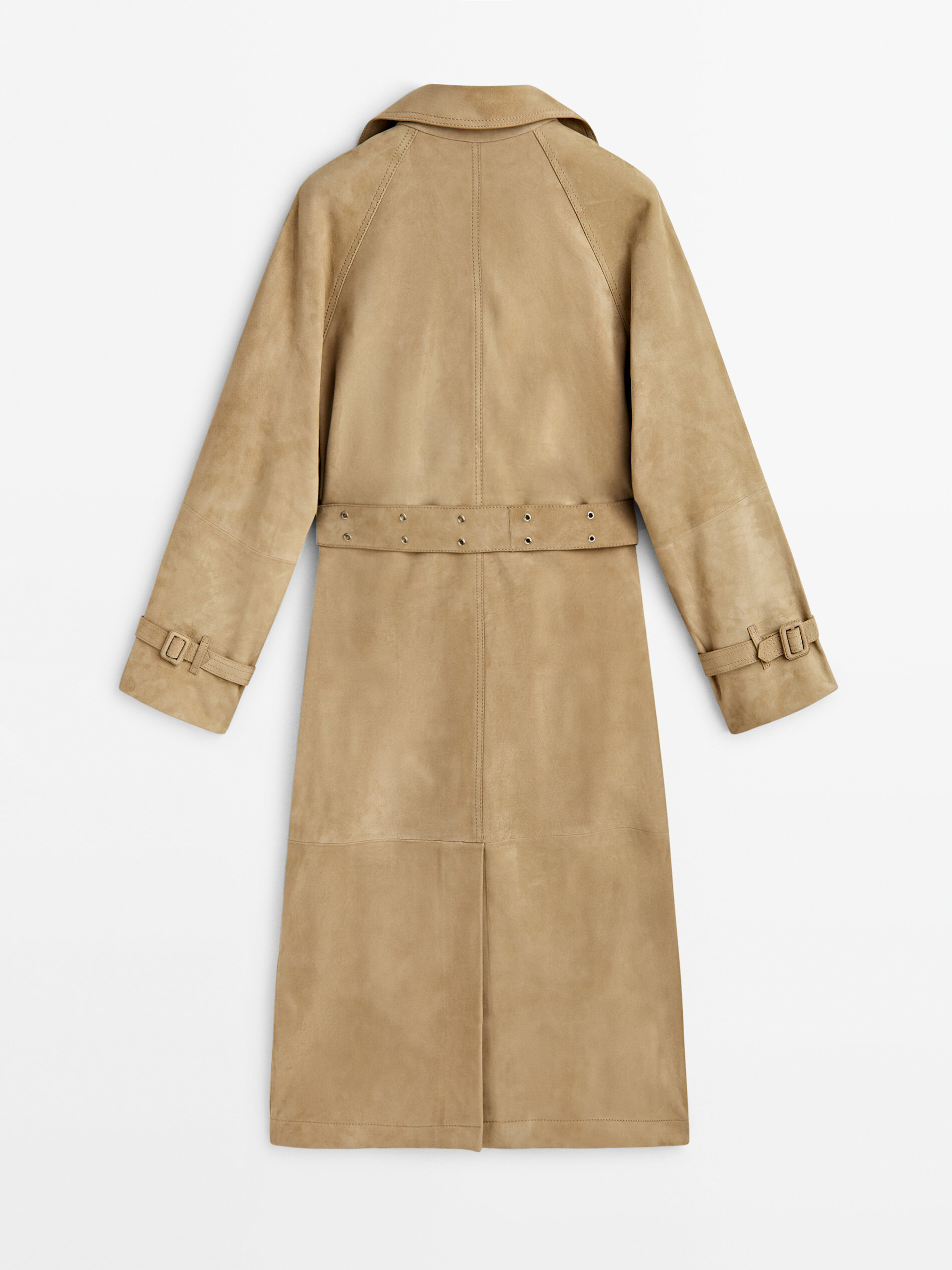 Chaqueta trench ante - CAMEL
