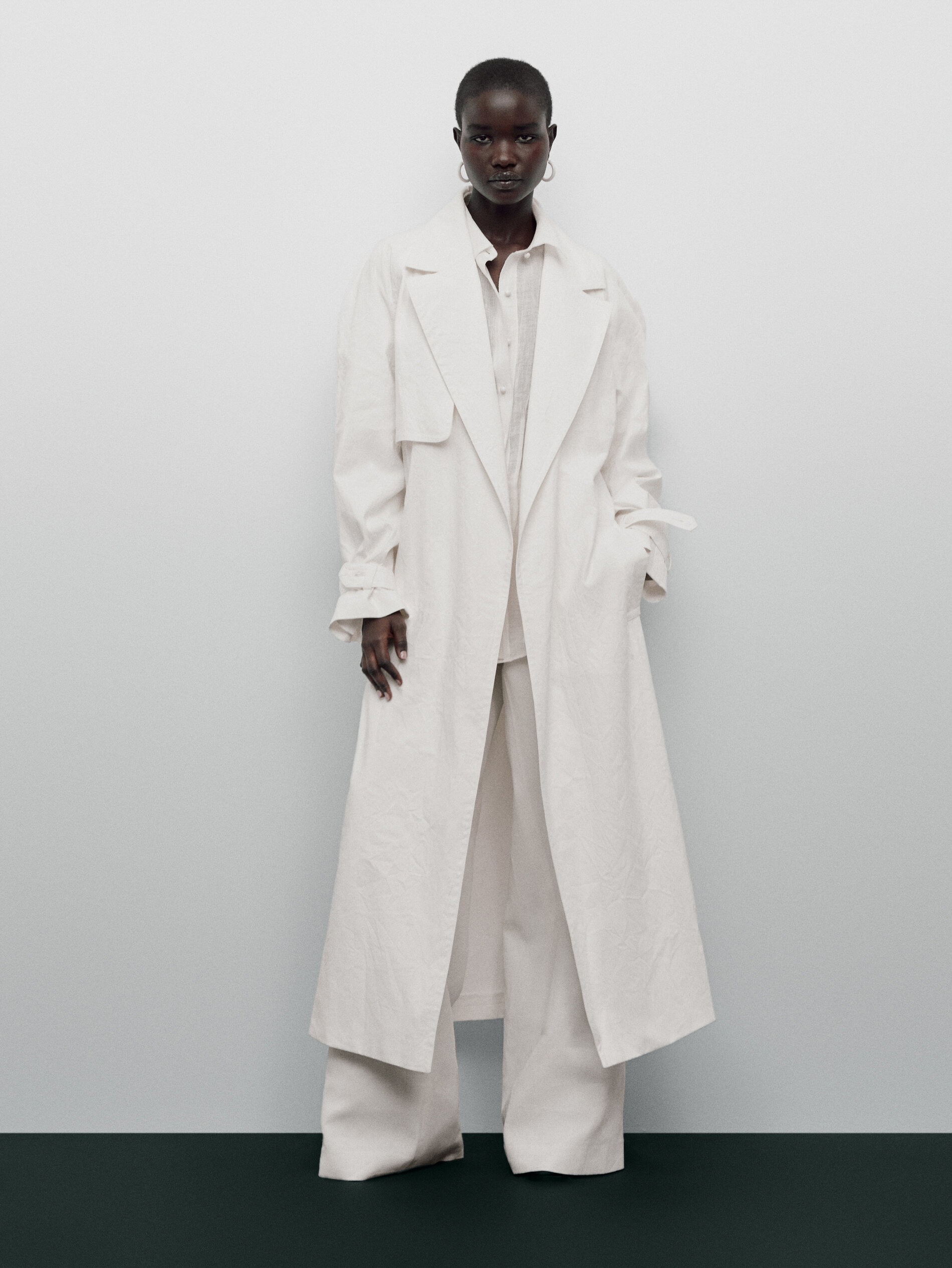 Gabardina efecto arrugado Limited edition - CRUDO