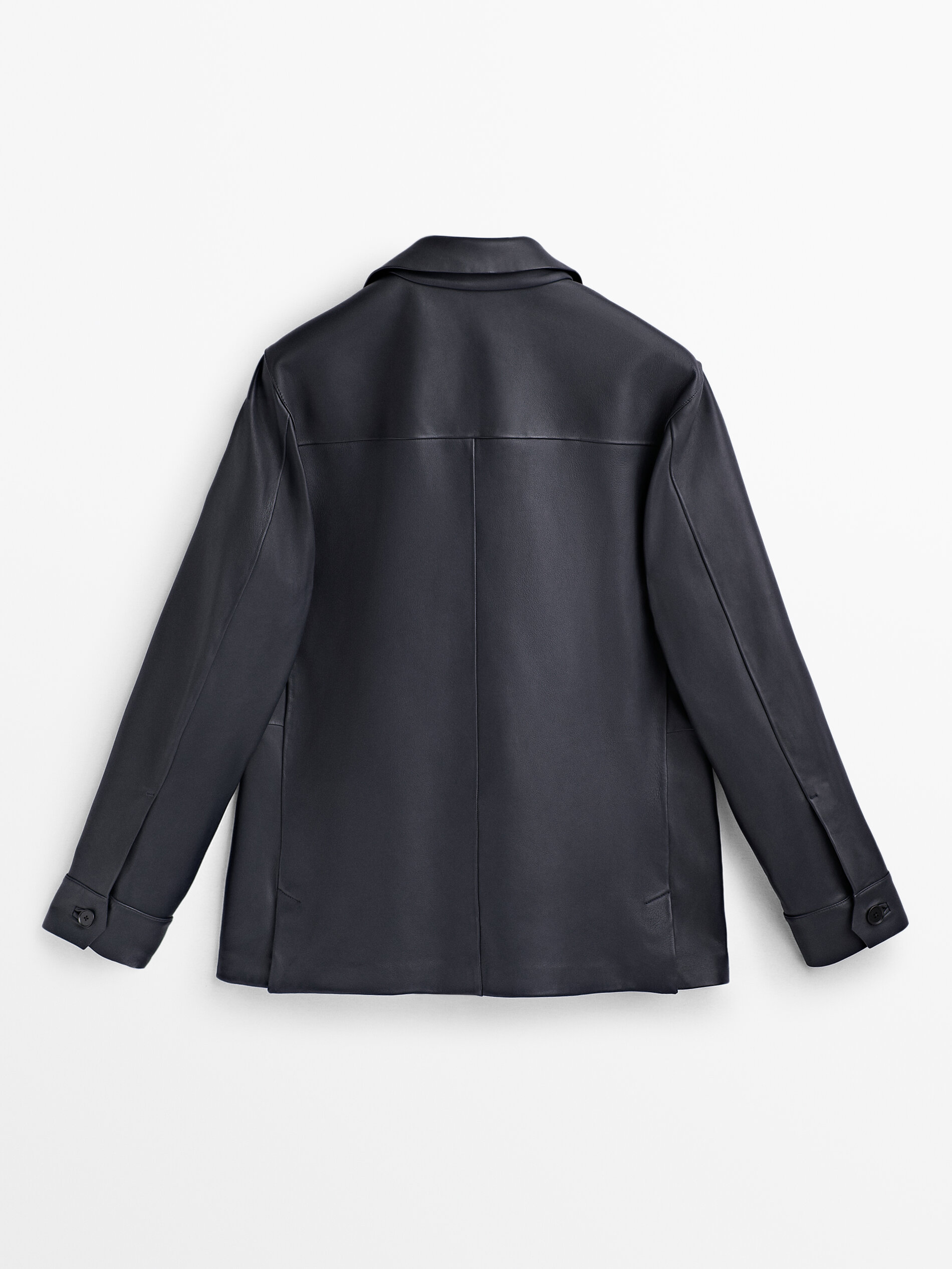 Sobrecamisa piel napa -Studio - AZUL OSCURO