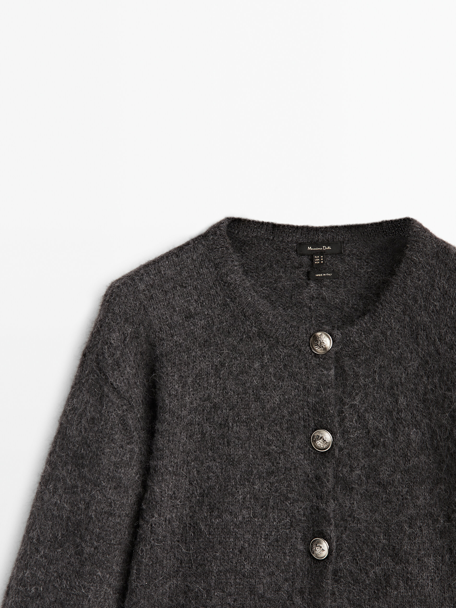 Cárdigan de punto botones - GRISMEDIO