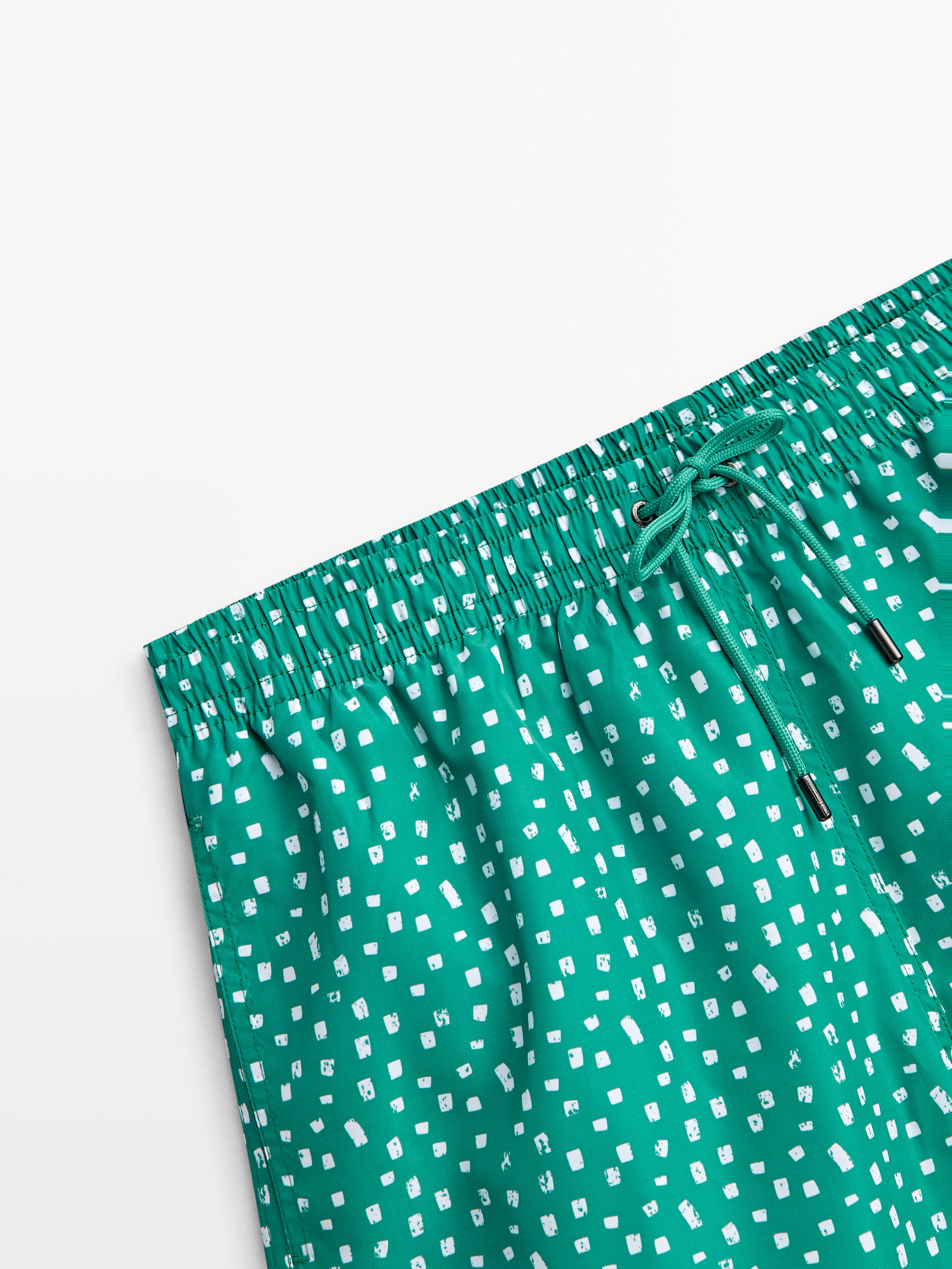 Bañador estampado geométrico - TURQUESA