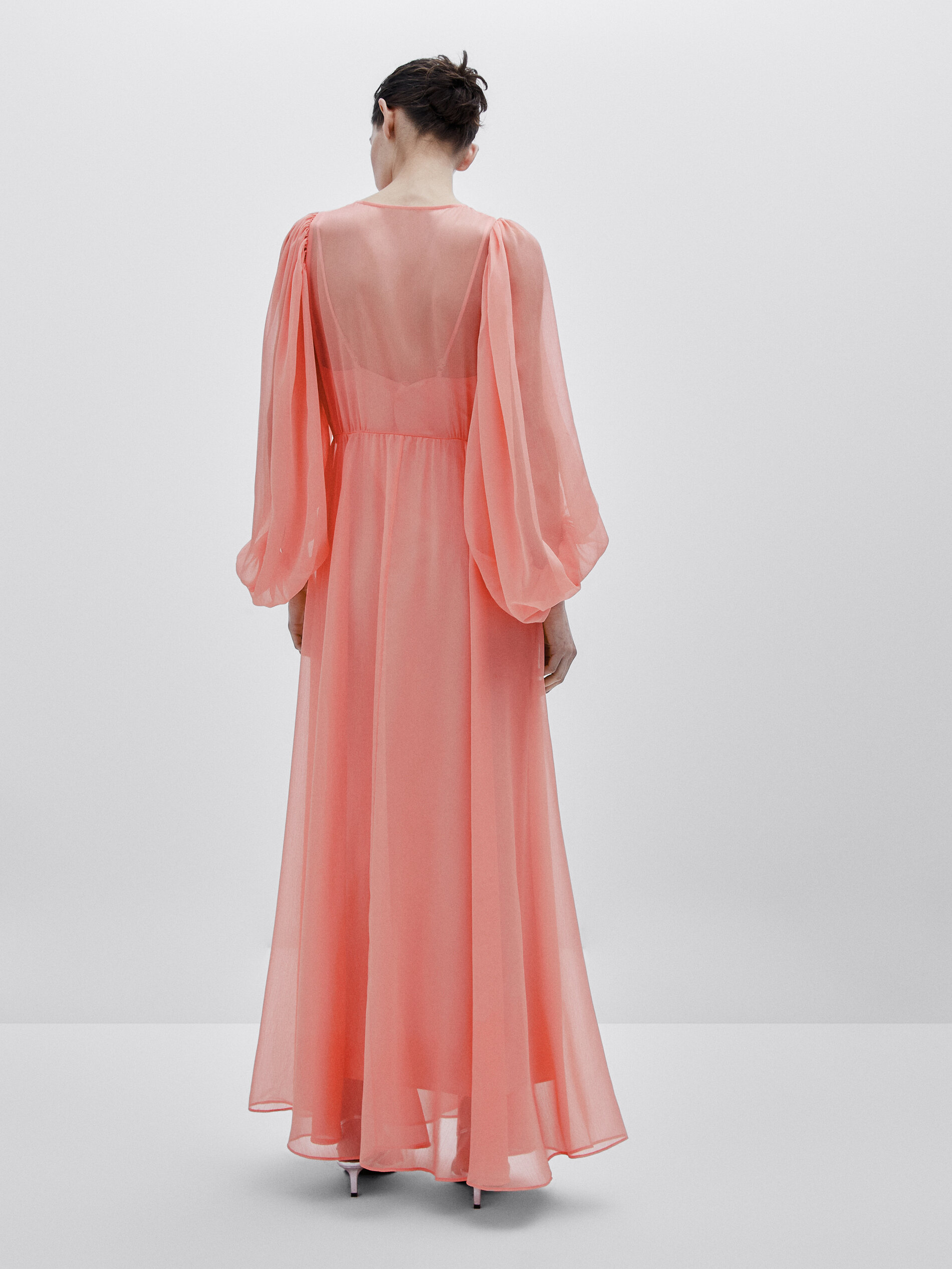 Vestido largo romántico -Studio - ROSA