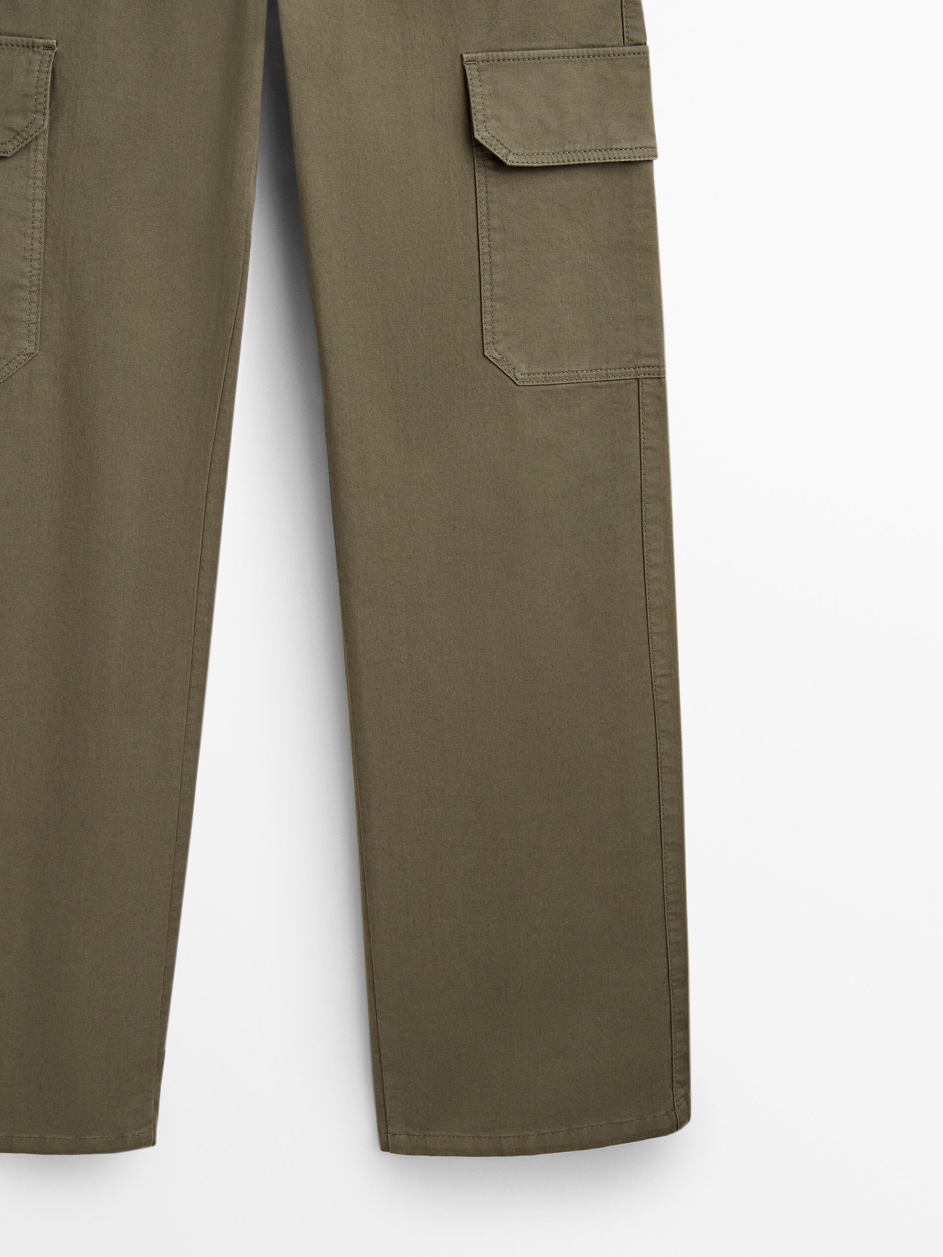 Pantalón cargo mezcla algodón - KAKI