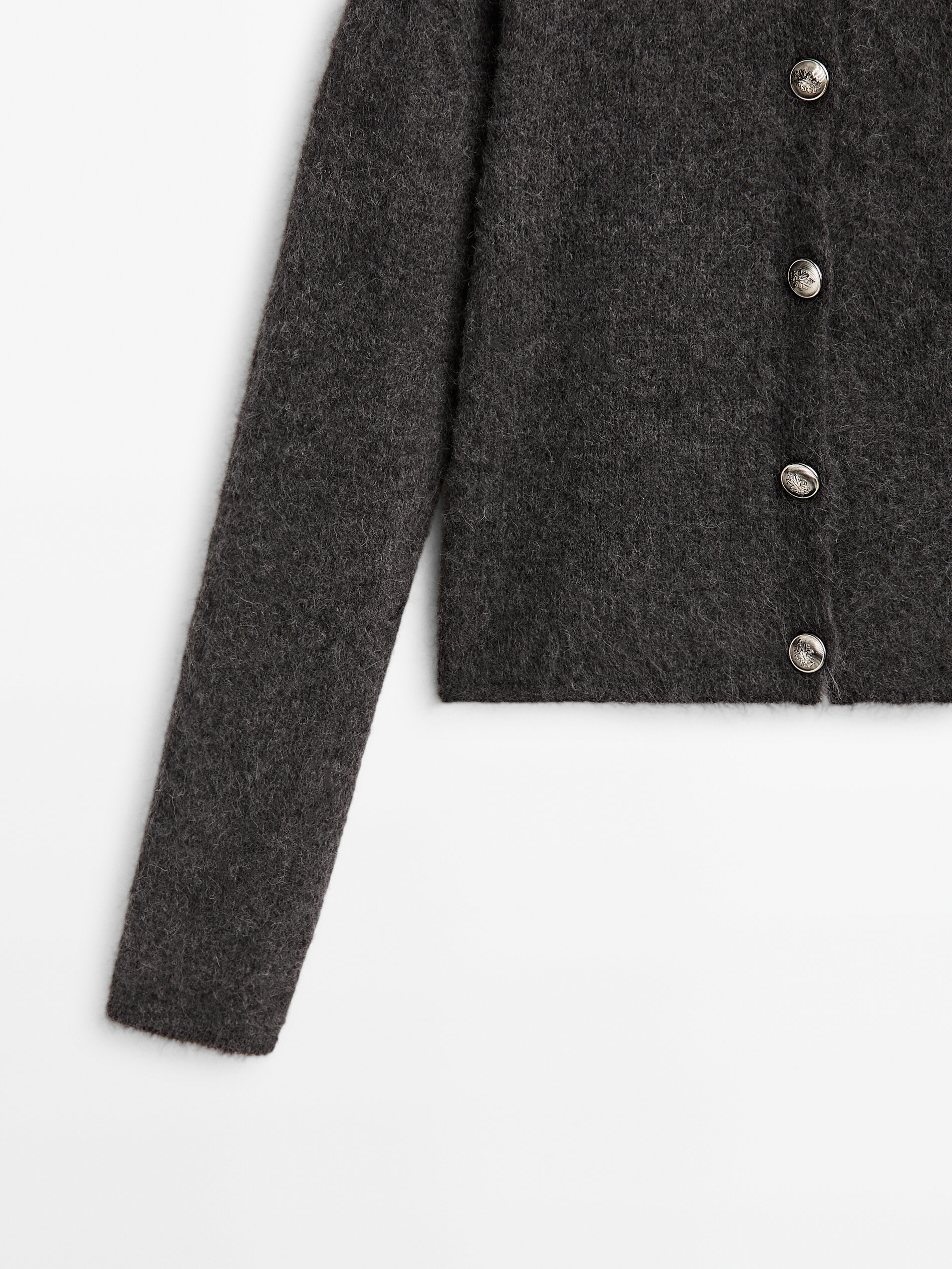 Cárdigan de punto botones - GRISMEDIO