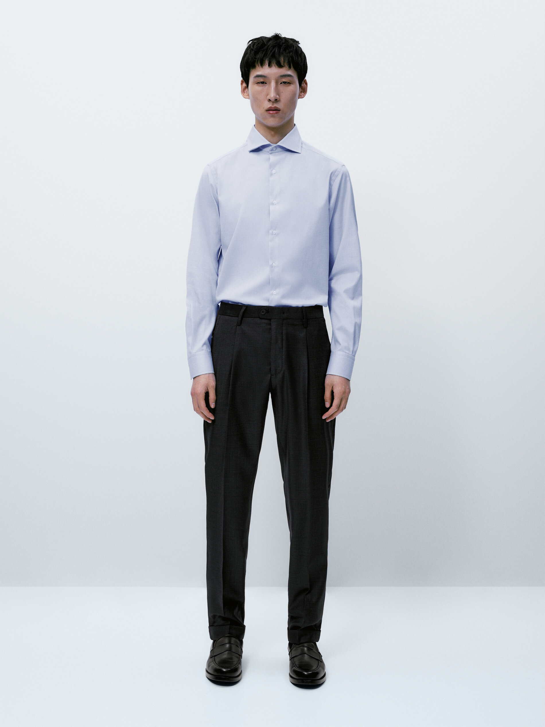 Camisa estructura easy iron slim fit - CELESTE