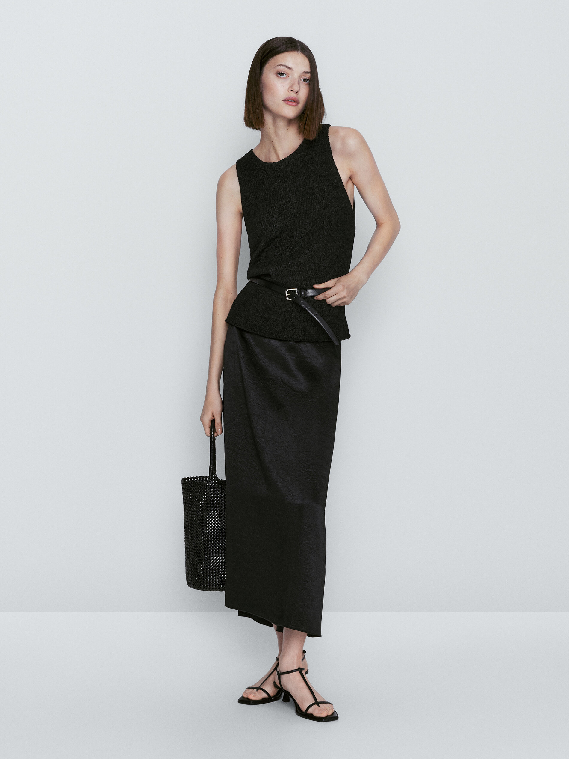 Top de punto negro - NEGRO