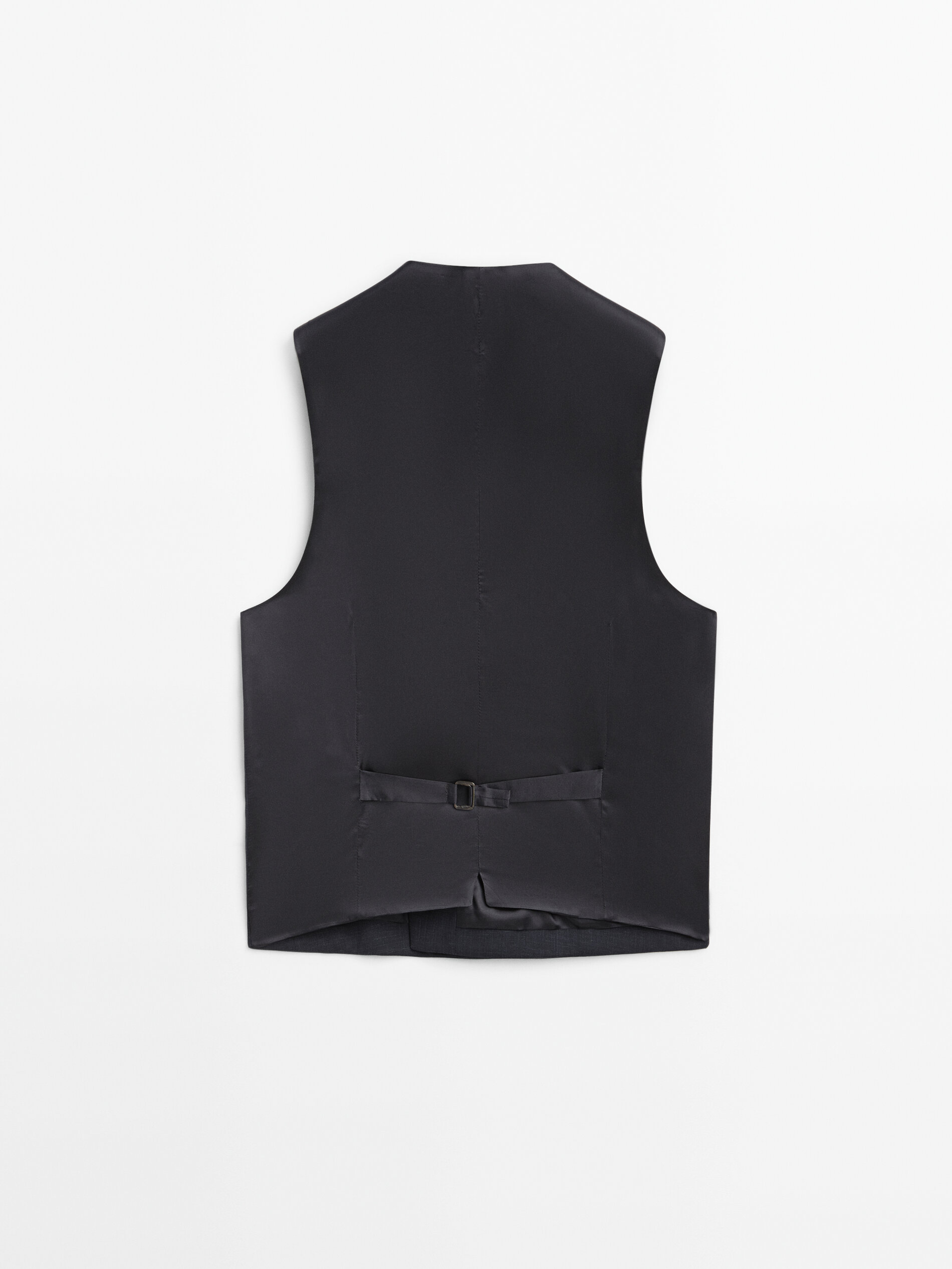 Chaleco traje estructura mezcla lana - AZUL MARINO