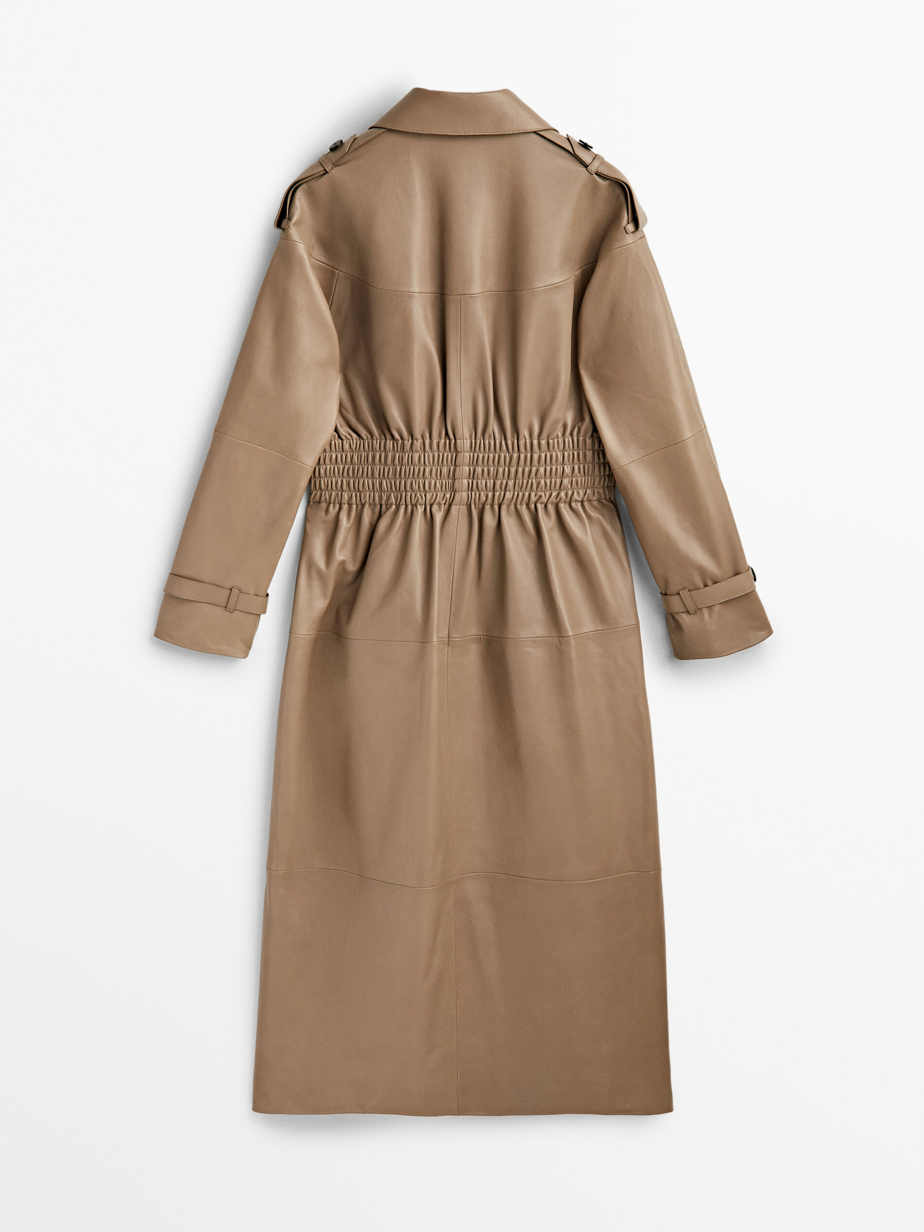 Chaqueta trench piel napa cintura elástica - ARENA