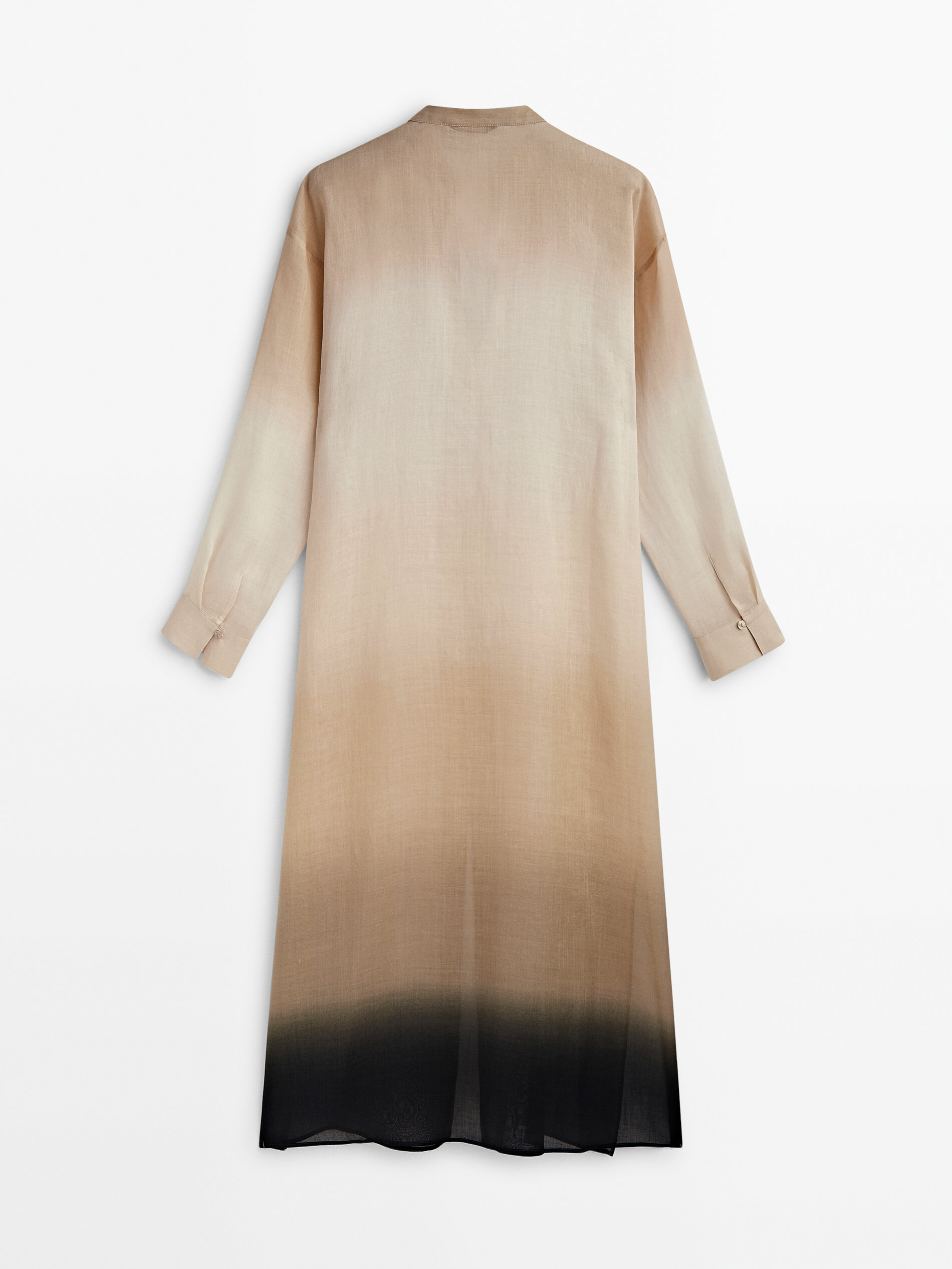 Vestido túnica ramio degradado - CRUDO