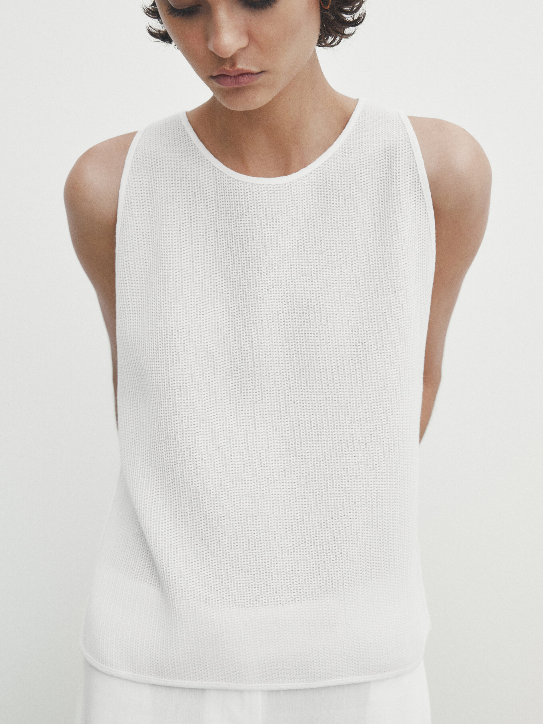 Top punto estructura aberturas laterales - BLANCO