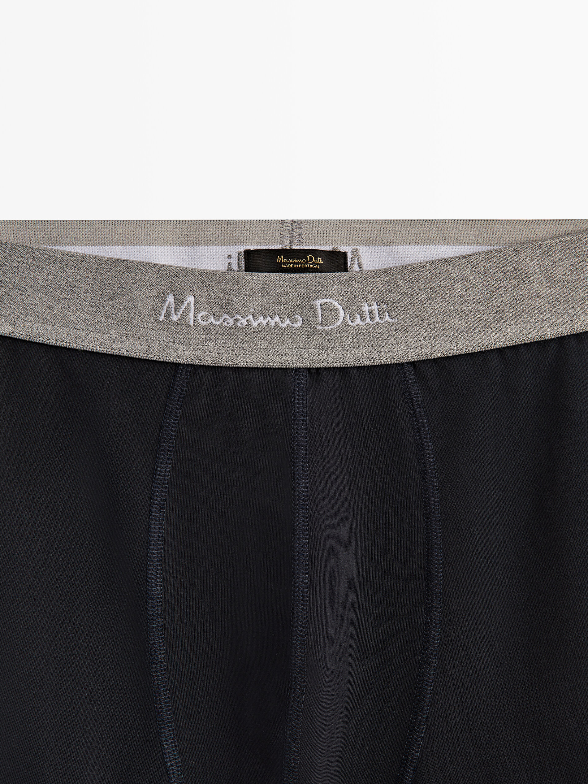 Calzoncillo bóxer cinturilla gris - AZUL OSCURO