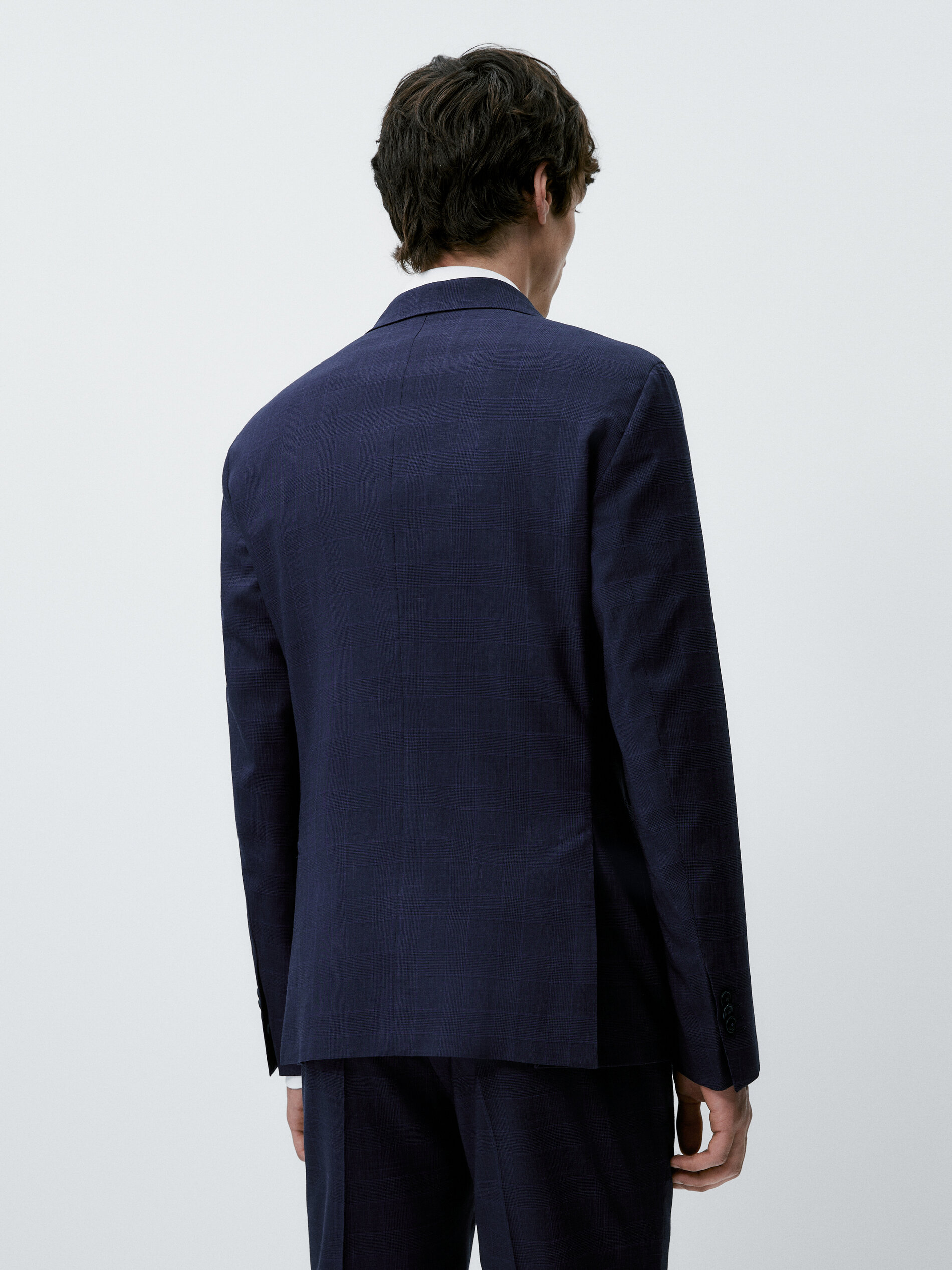 Americana traje cruzada half canvas cuadros - AÑIL