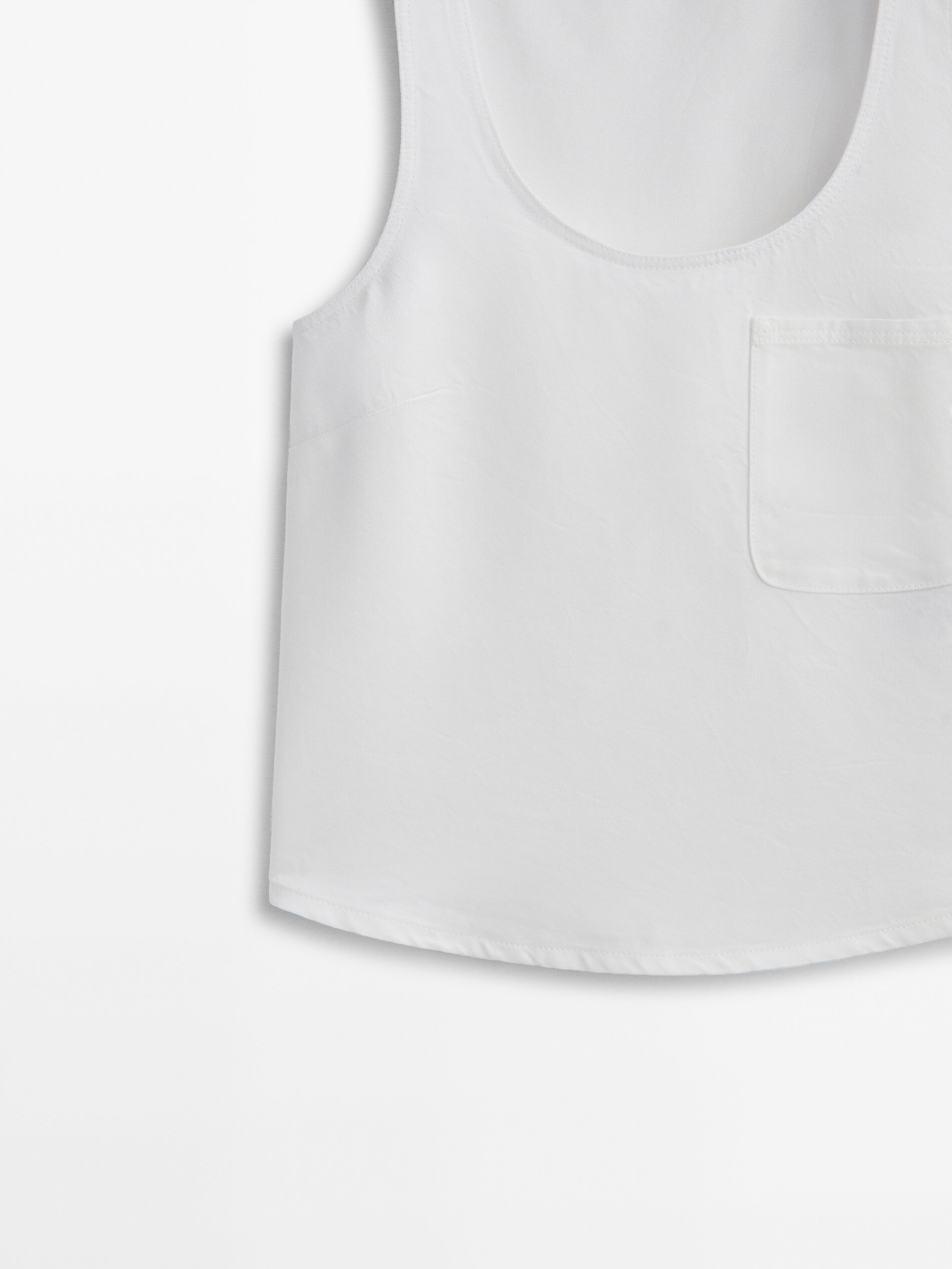 Top lyocell bolsillo - CRUDO