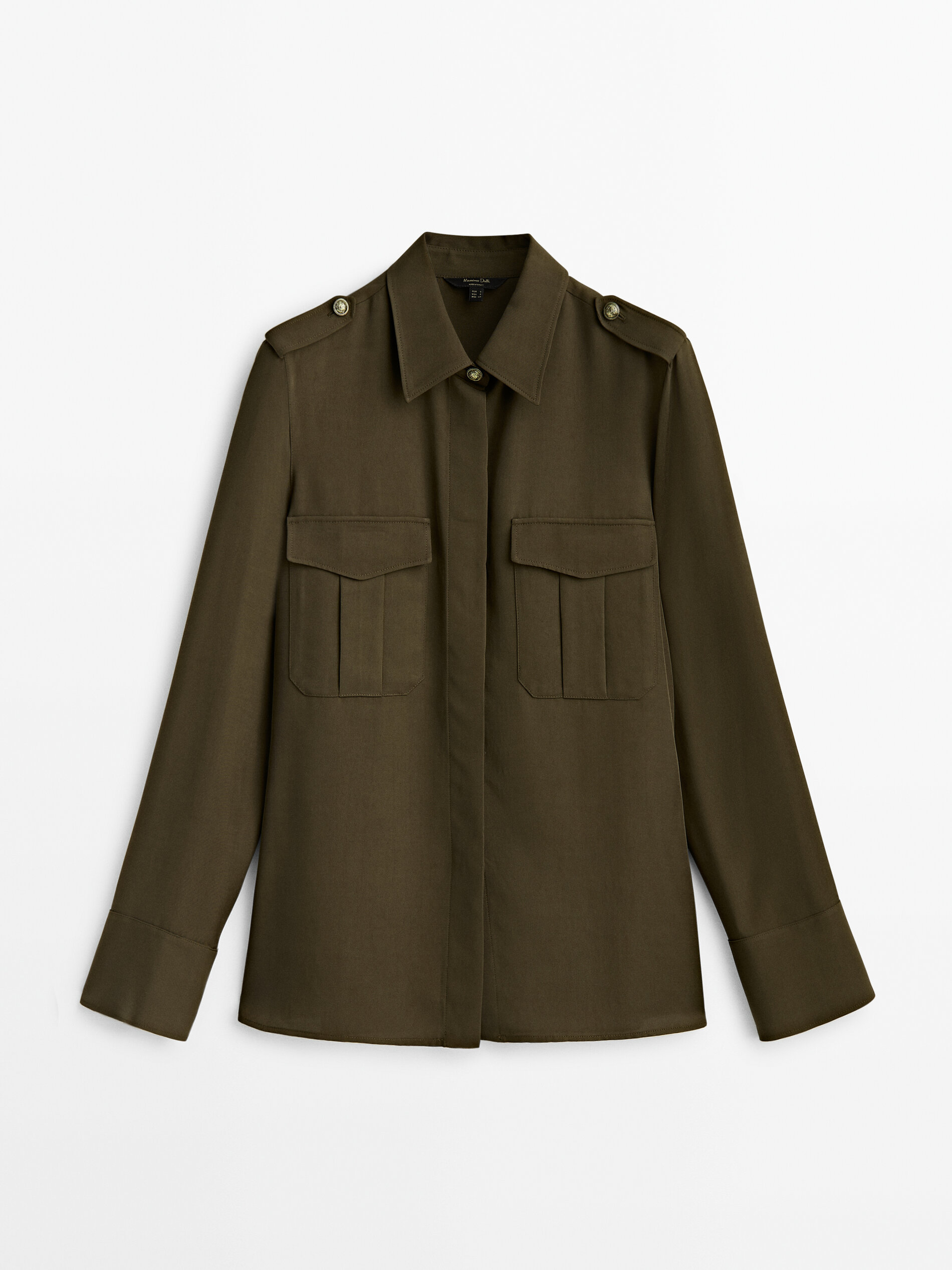 Camisa fluida bolsillos - KAKI