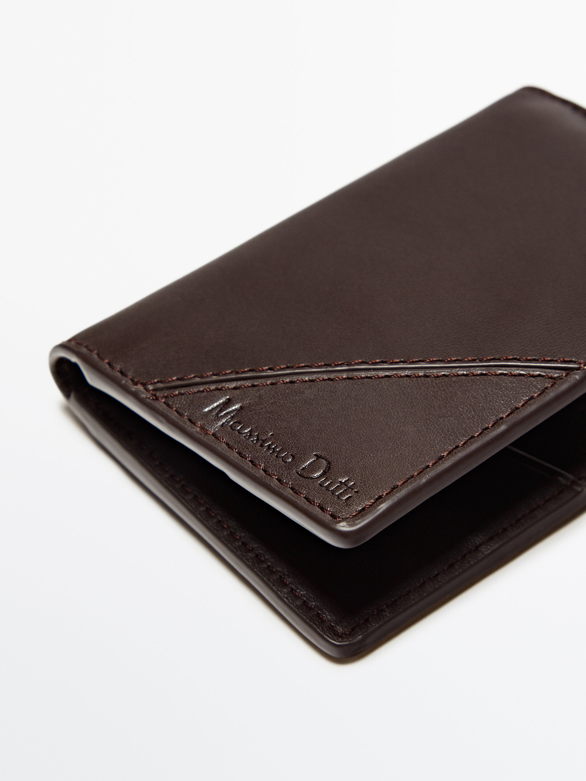 Cartera piel vertical - MARRÓN