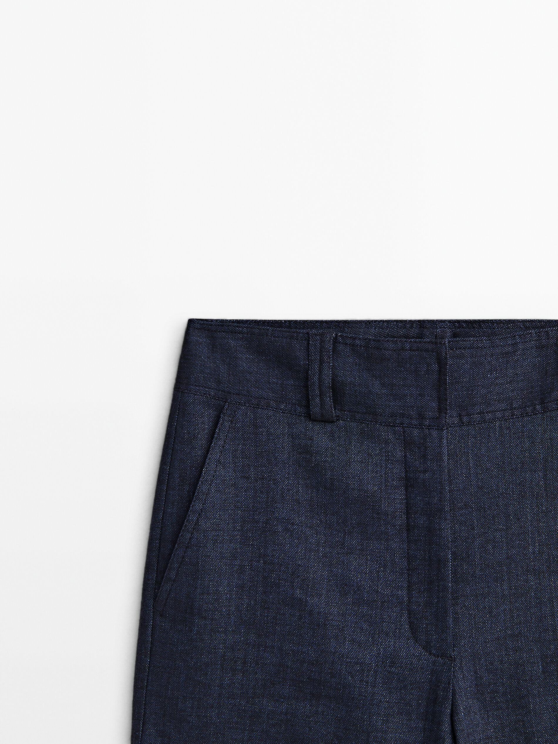 Pantalón traje denim - AZUL MARINO