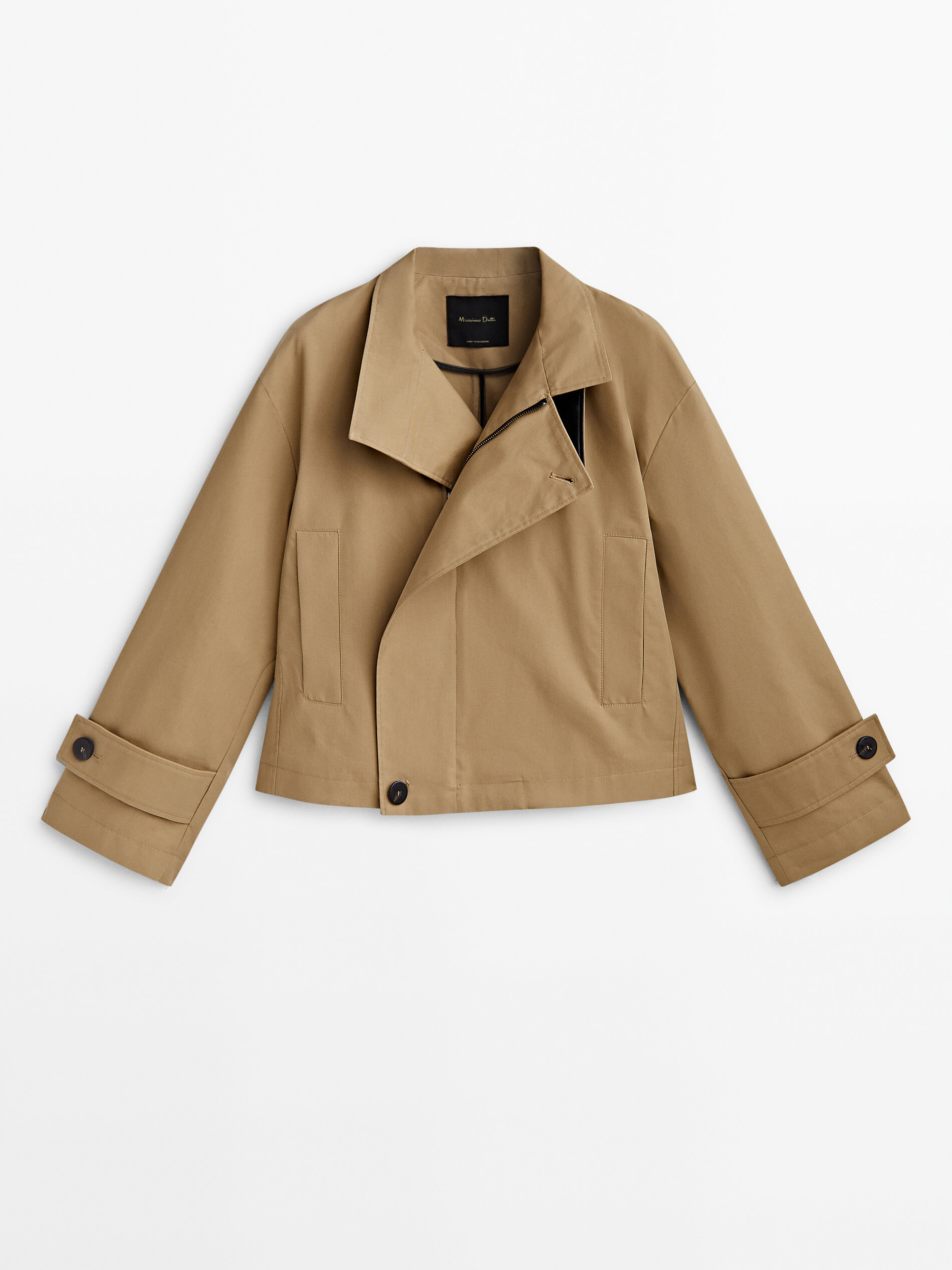 Chaqueta corta detalle contraste - CAMEL