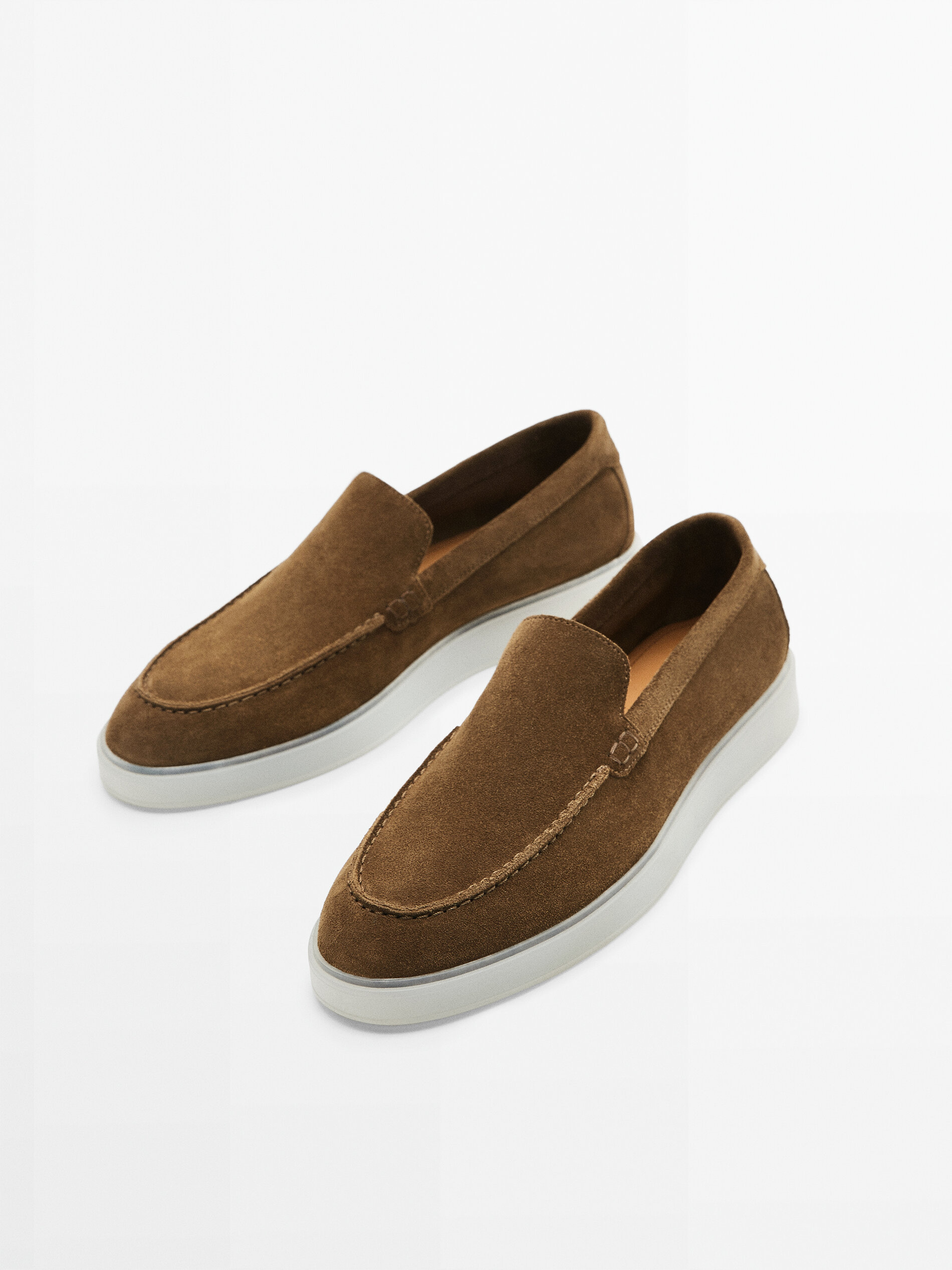 Mocasín serraje piso traslúcido - CAMEL