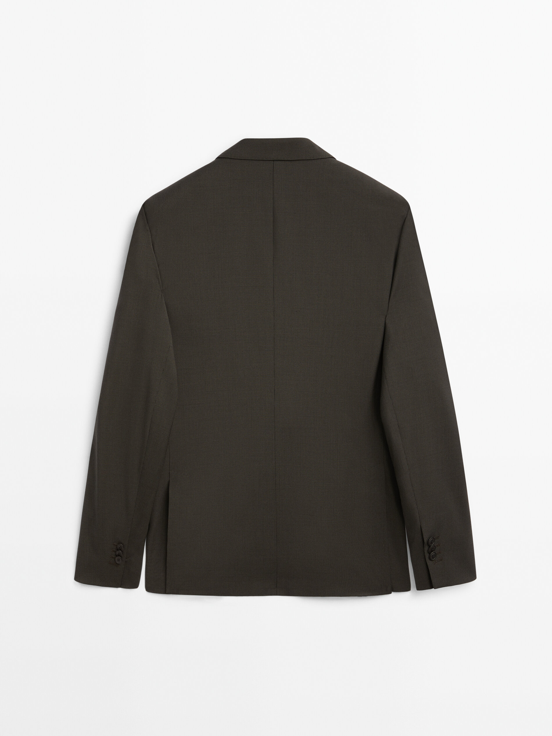 Americana traje lana super 120's pata de gallo - ACEITE