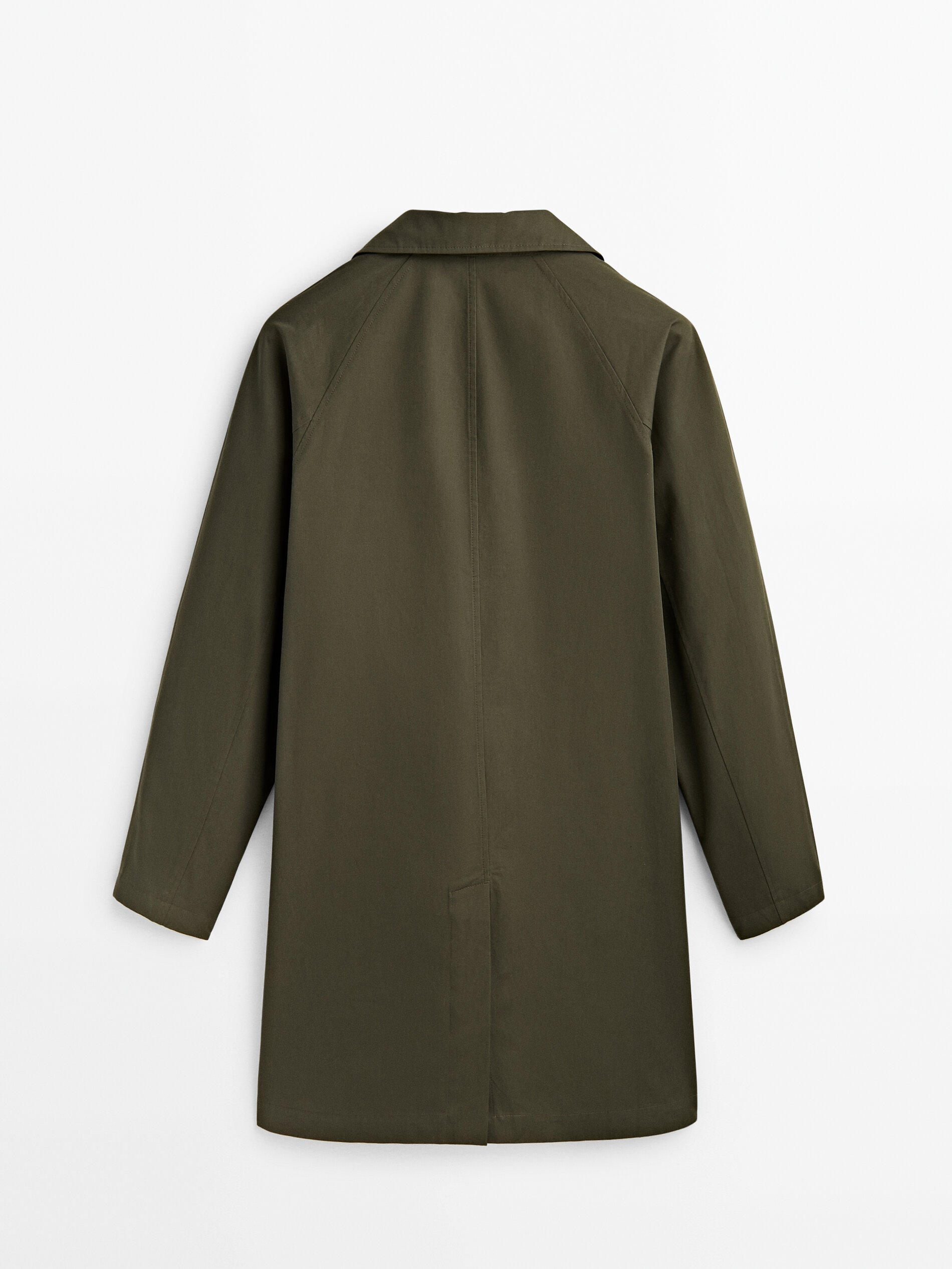 Chaqueta trench algodón - KAKI