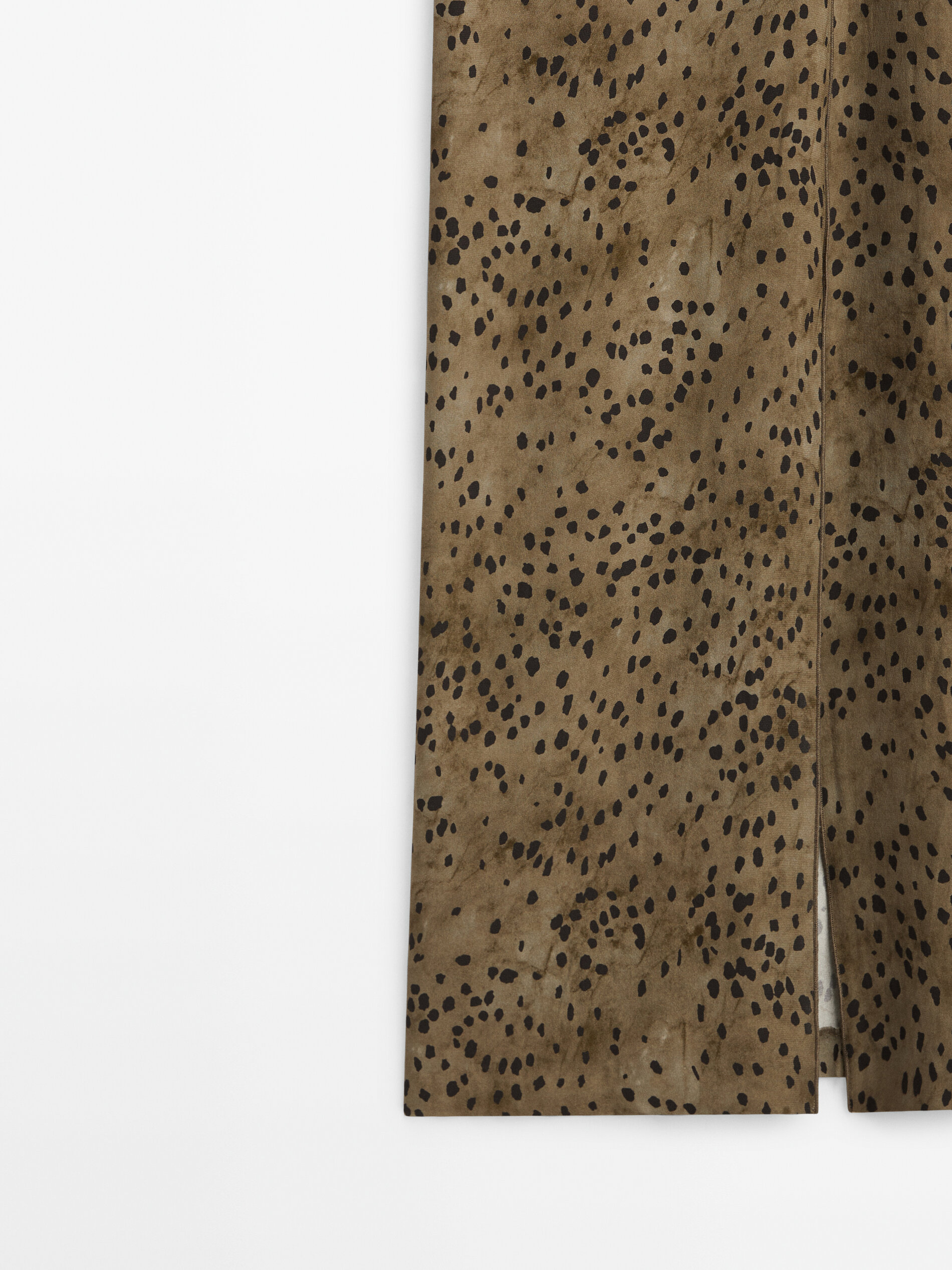 Vestido tirantes estampado manchas - VERDE