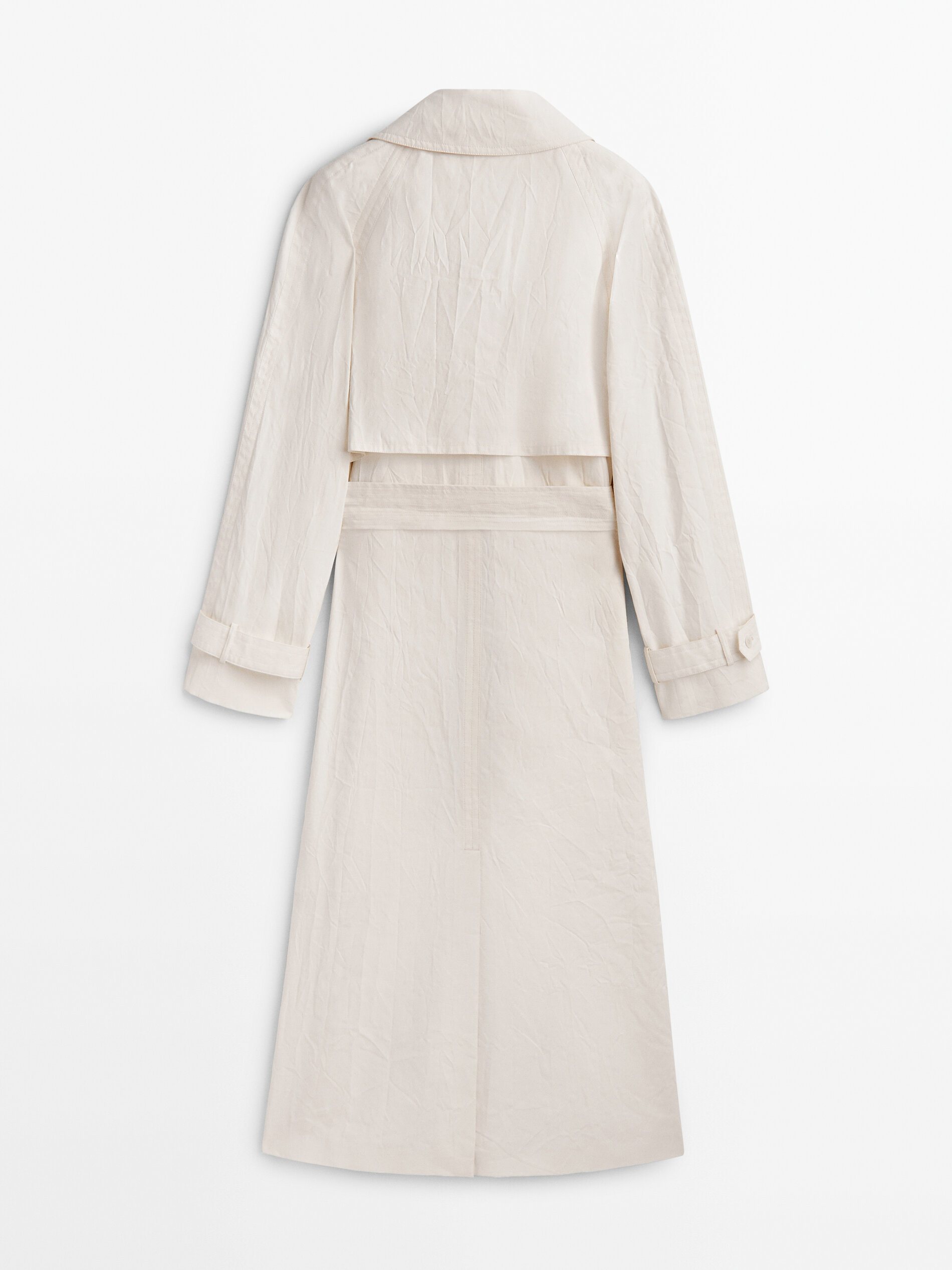 Gabardina efecto arrugado Limited edition - CRUDO