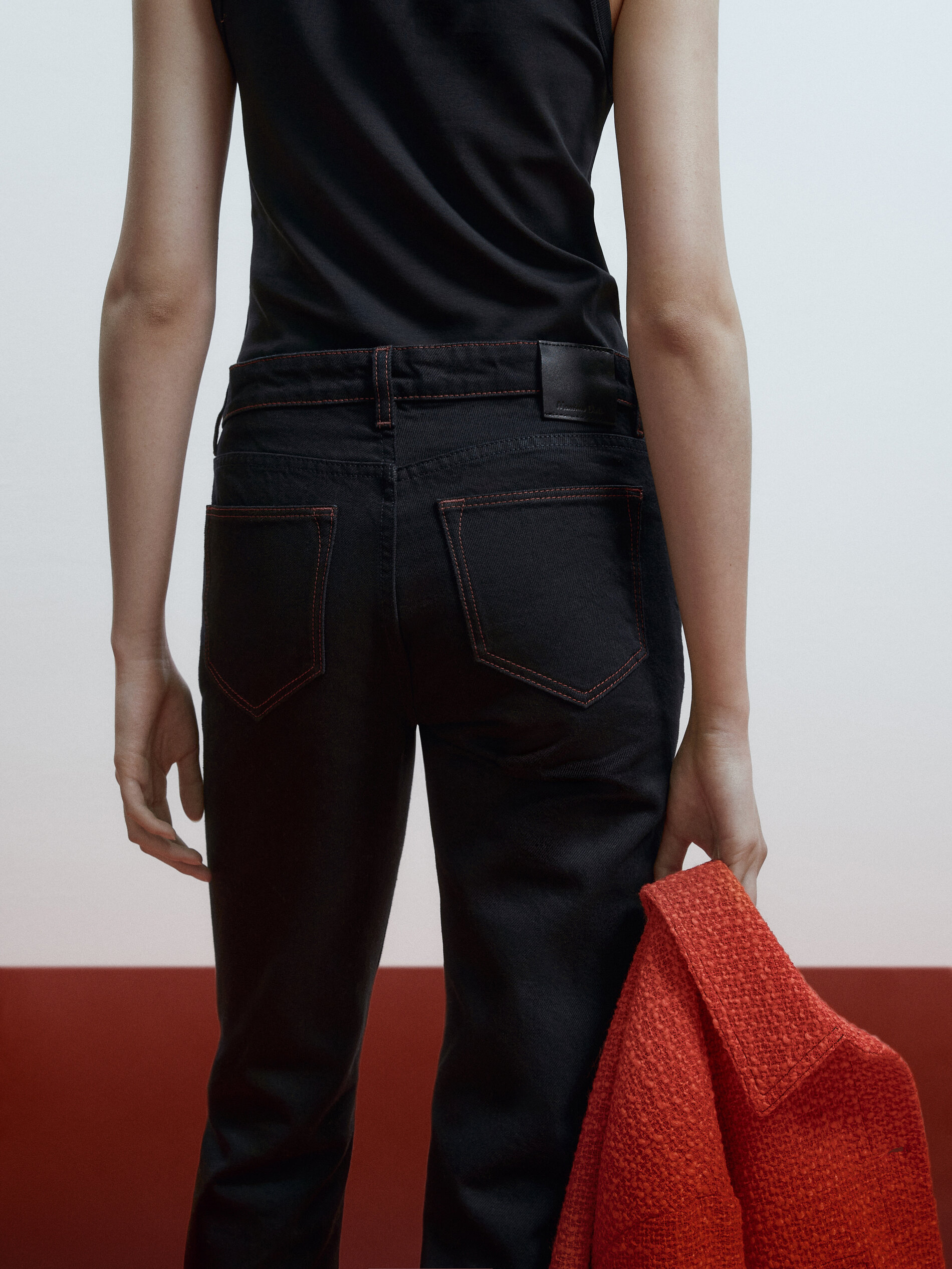 Pantalón vaquero tiro alto slim fit - AZUL