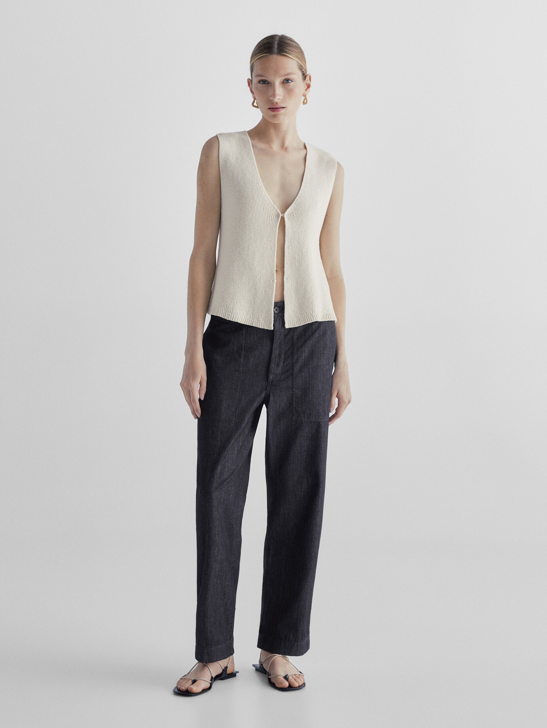 Pantalón vaquero carpenter tiro medio - AZUL OSCURO