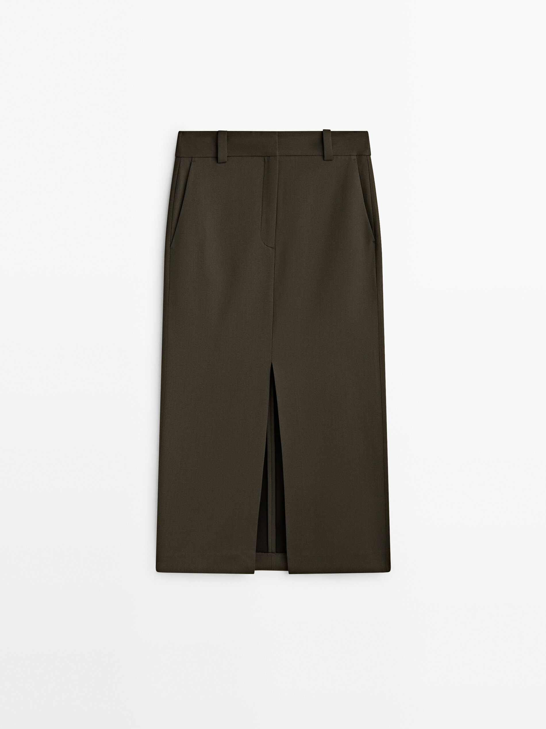 Falda sastre abertura frontal - KAKI