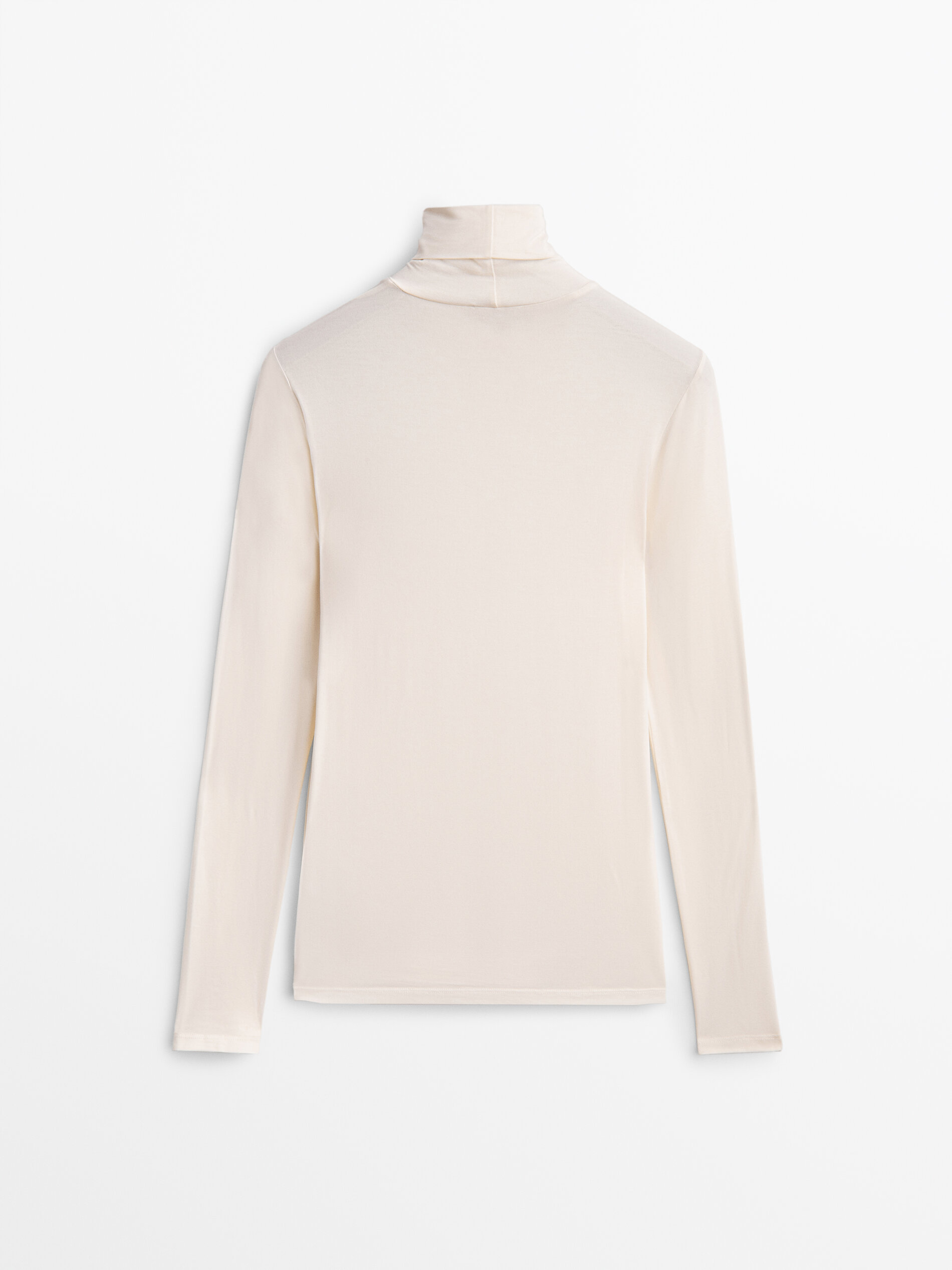Camiseta cuello alto manga larga - CRUDO