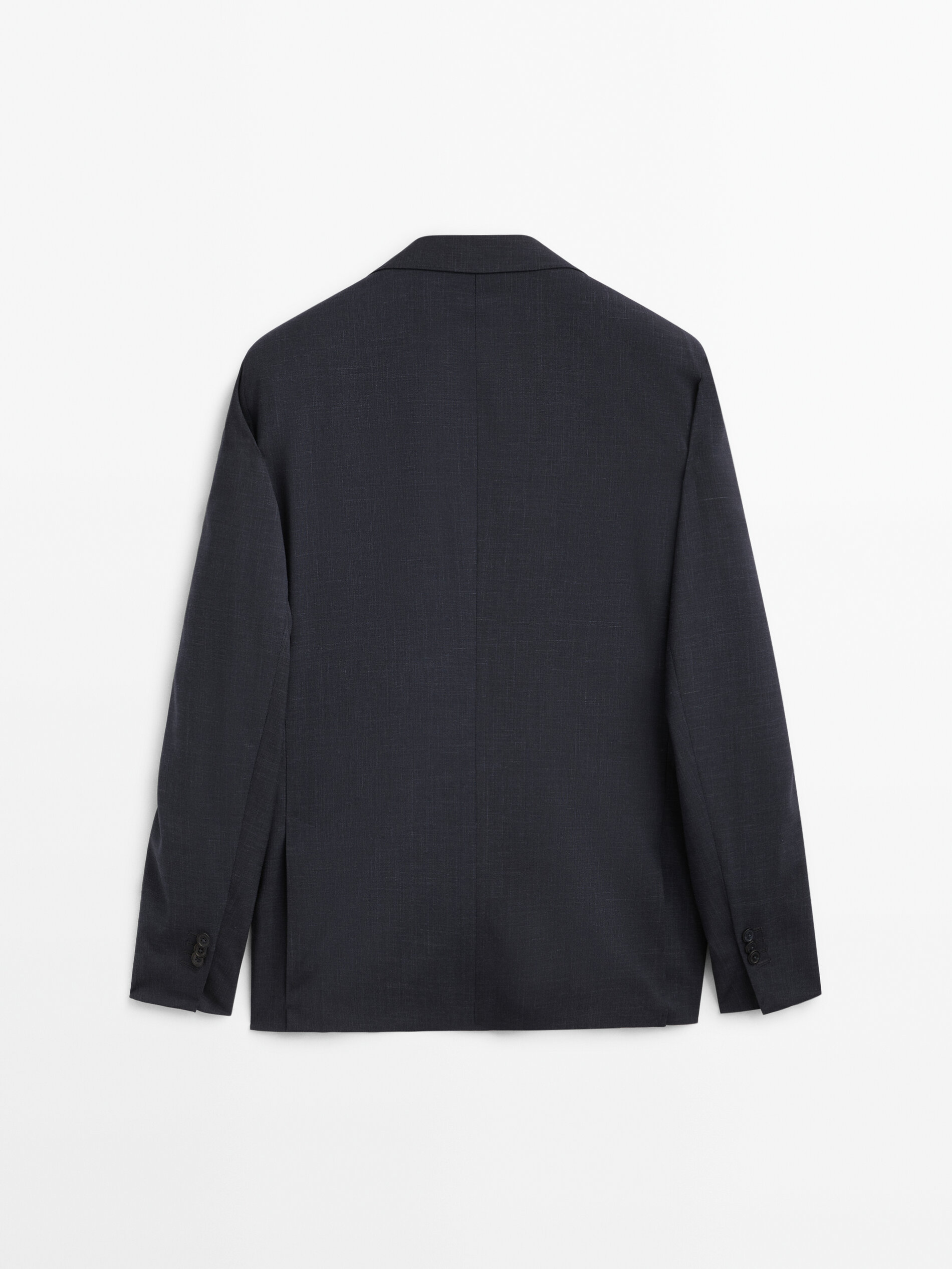 Americana traje estructura half canvas mezcla lana - AZUL MARINO