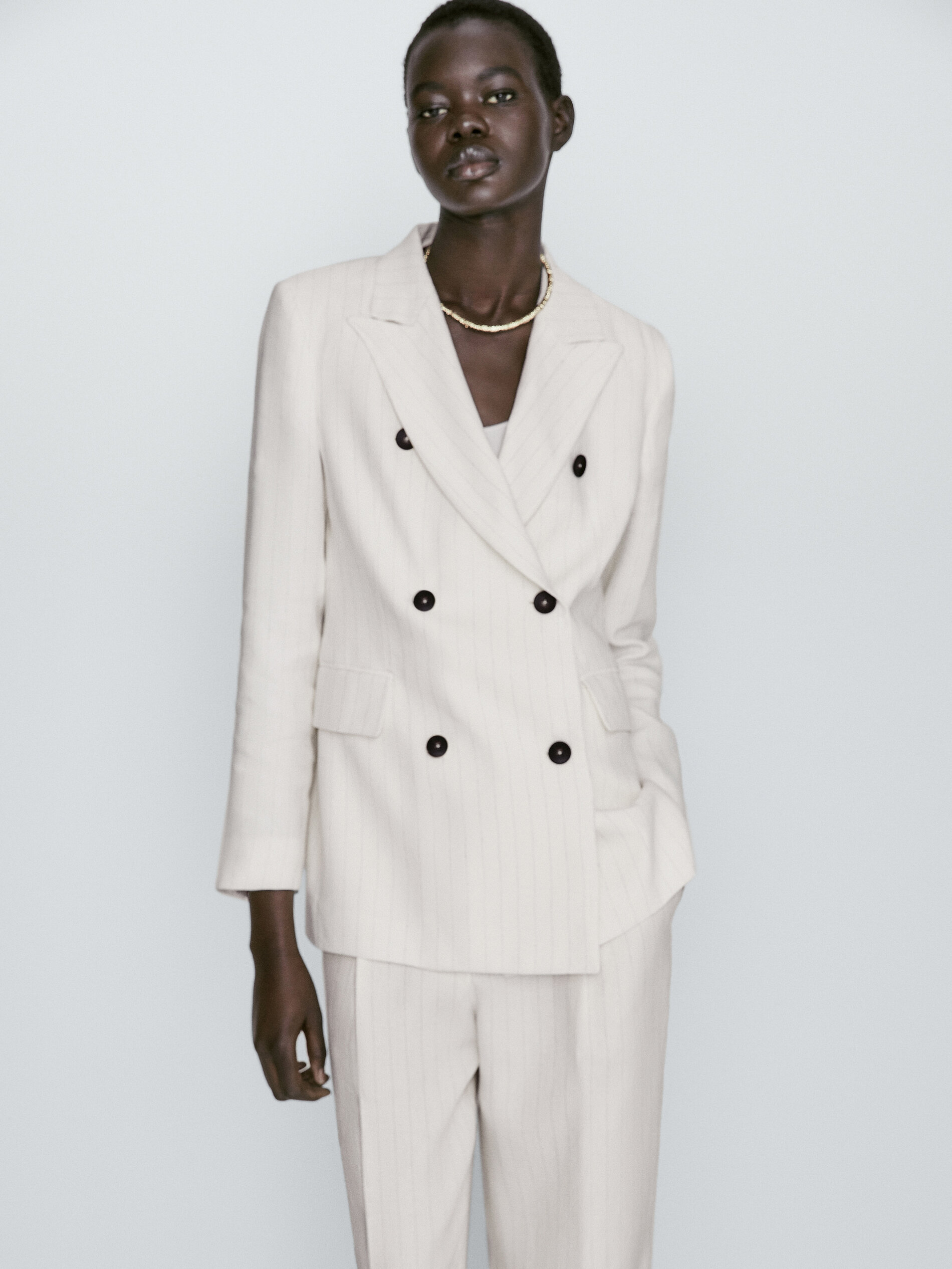 Americana traje cruzada raya diplomática - CRUDO