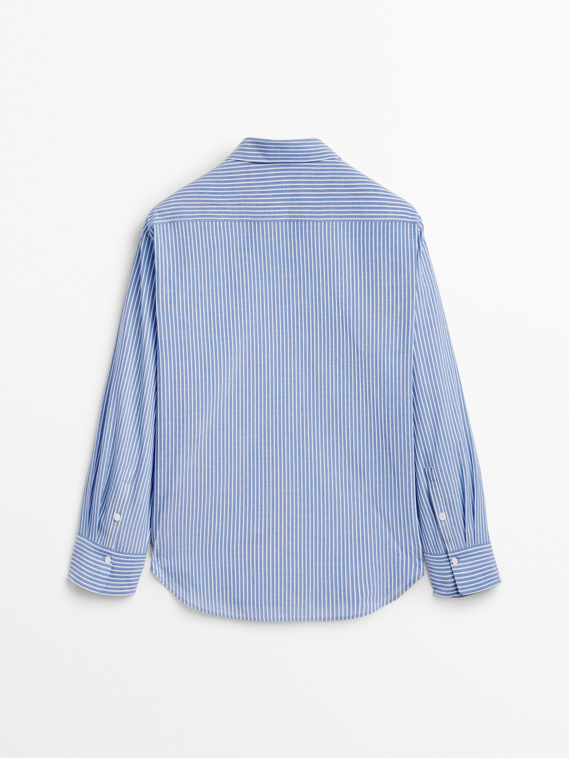 Camisa rayas algodón - AZUL