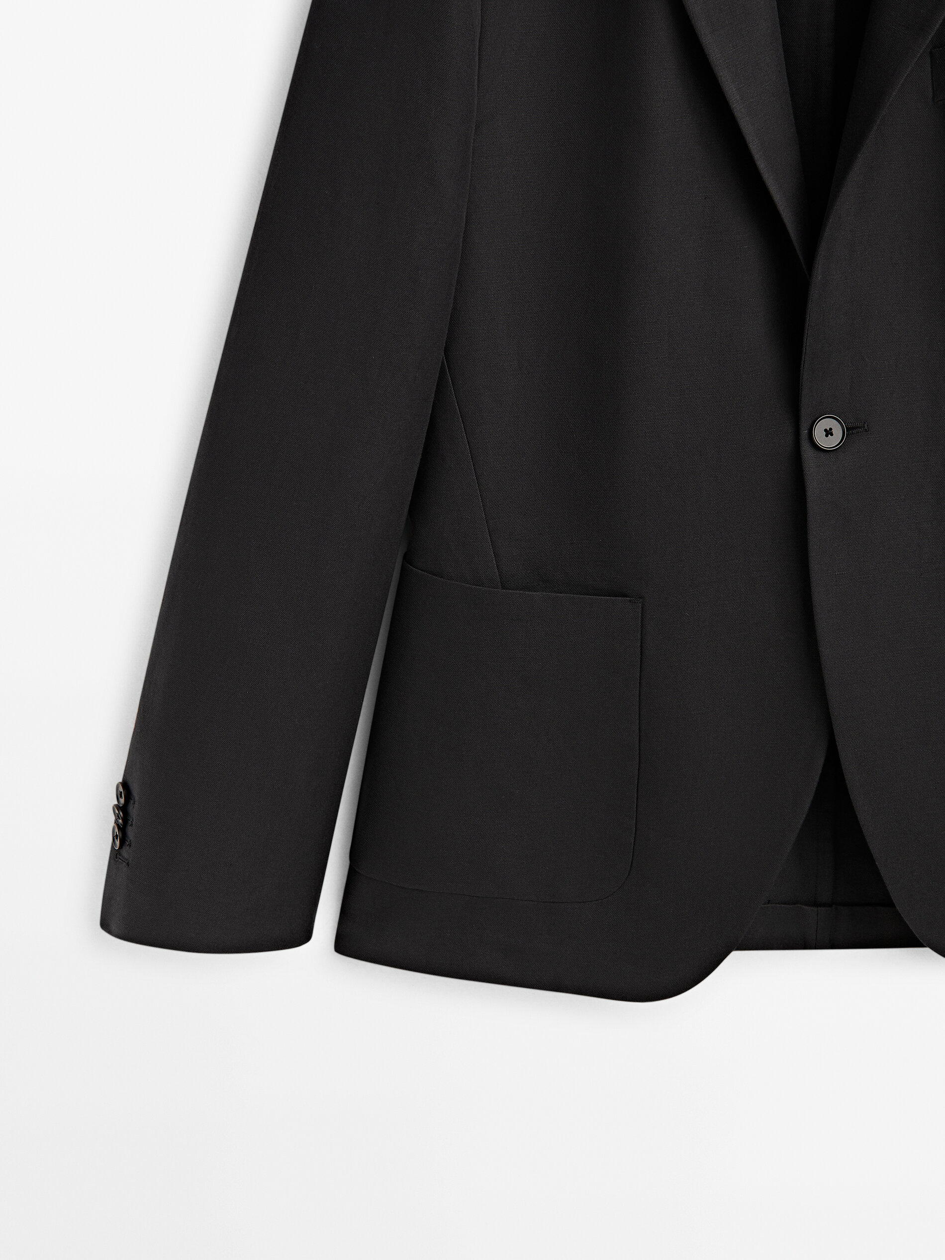 Americana traje con algodón y lino -Studio - CARBÓN